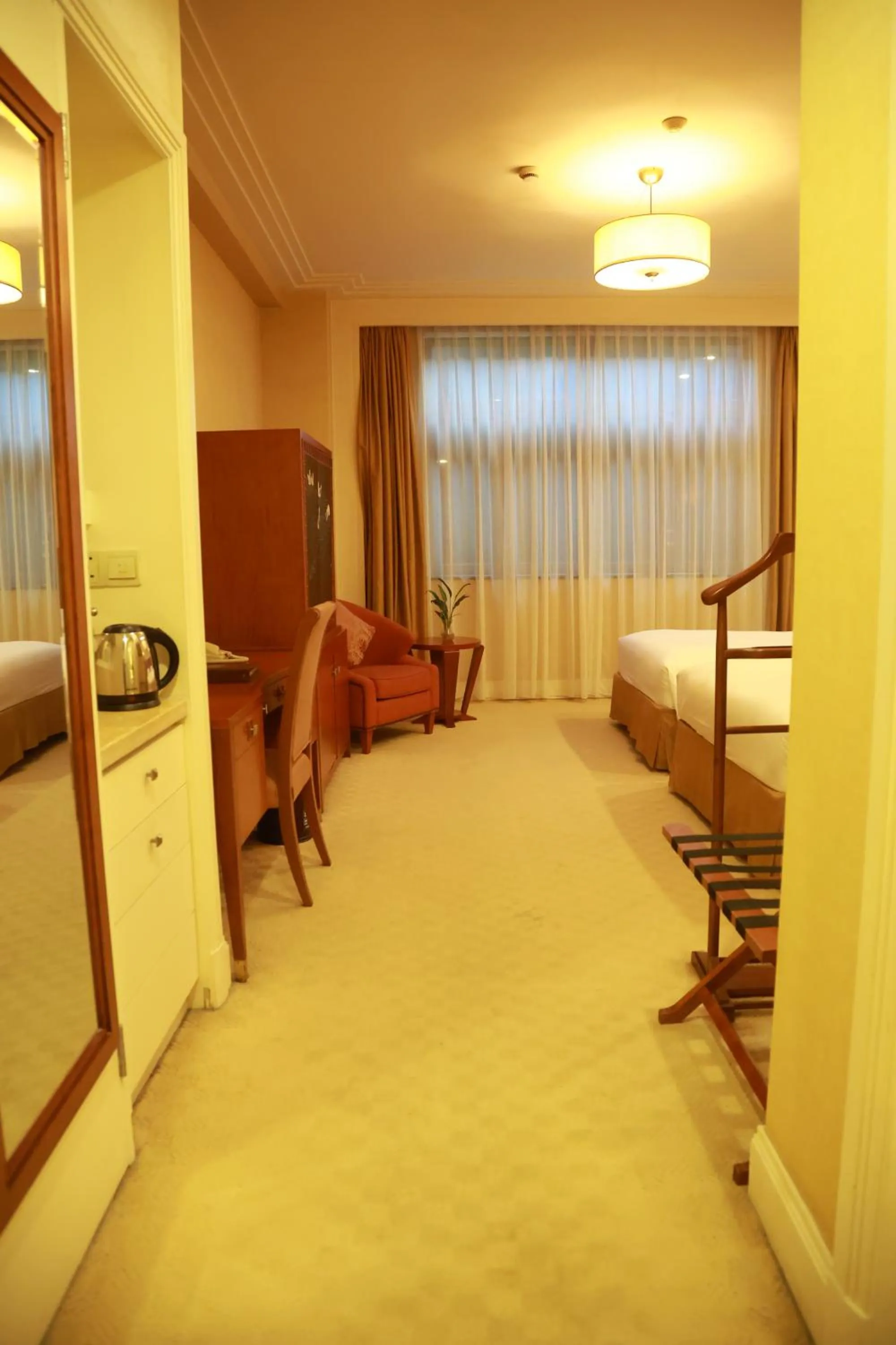 Photo of the whole room, Bed in Broadway Mansions Hotel - On the Bund - Journey Through Time Old Shanghai Republic Dreams