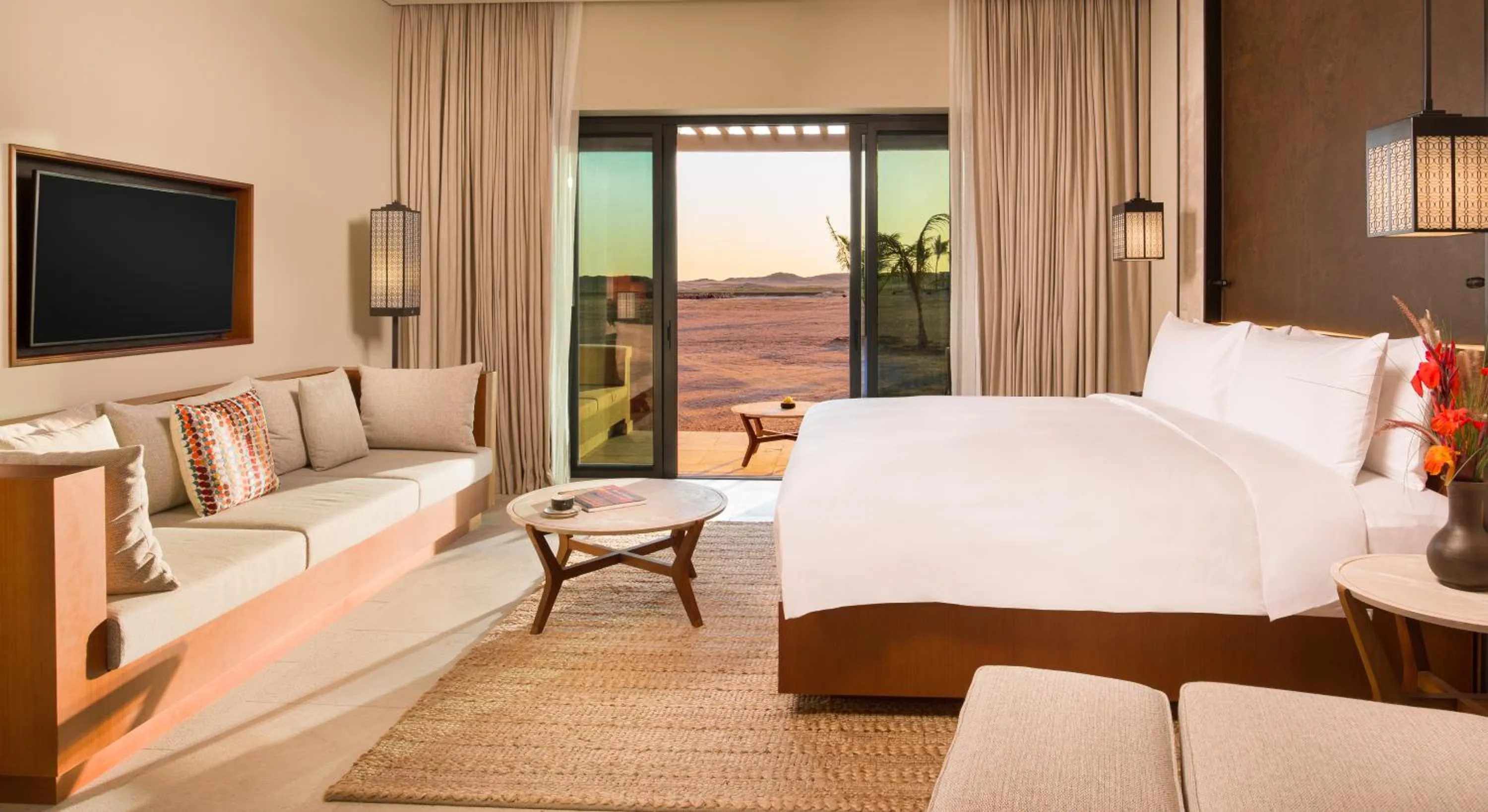 View (from property/room), Bed in Alila Hinu Bay Salalah Mirbat