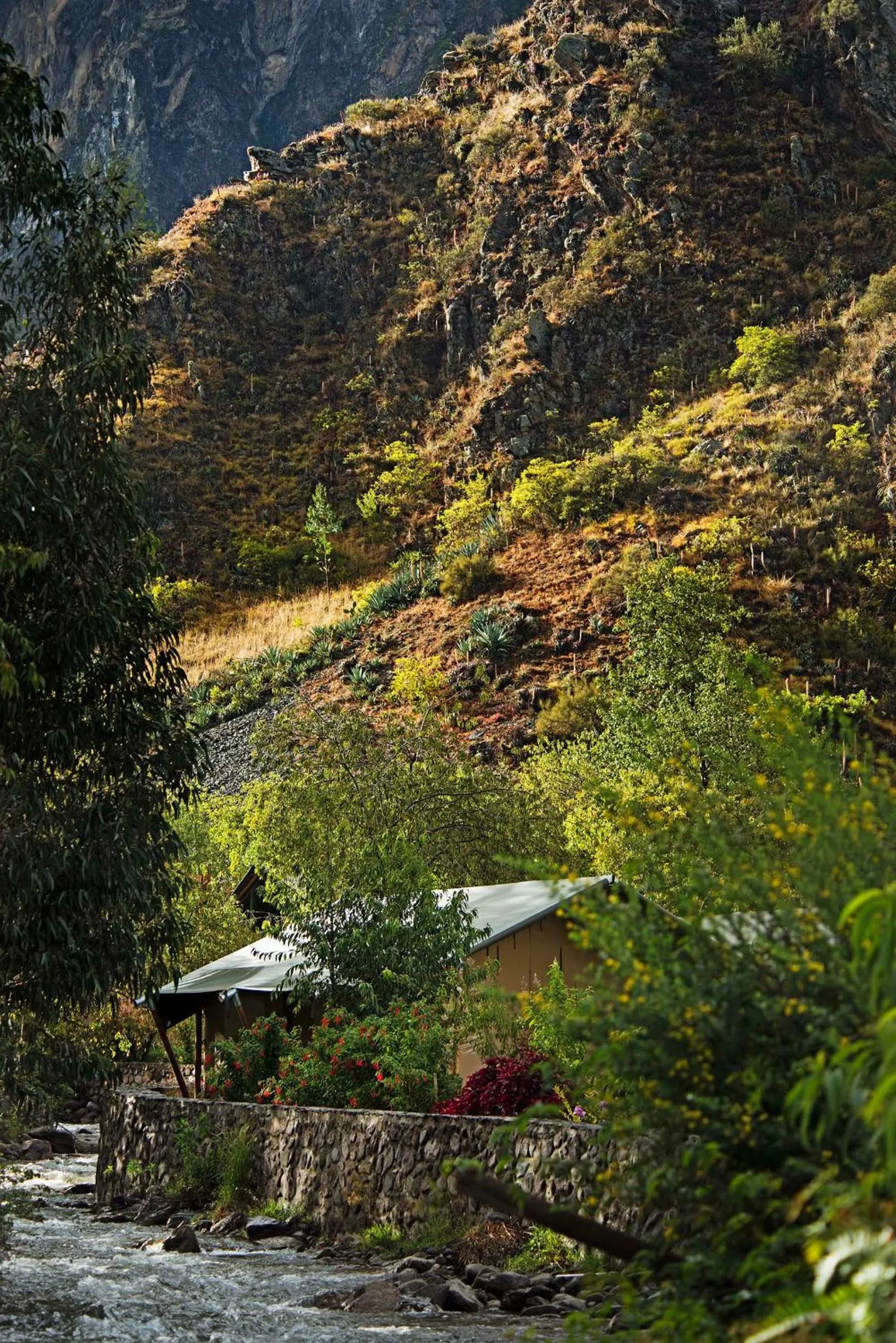 Garden view in Las Qolqas EcoResort Ollantaytambo