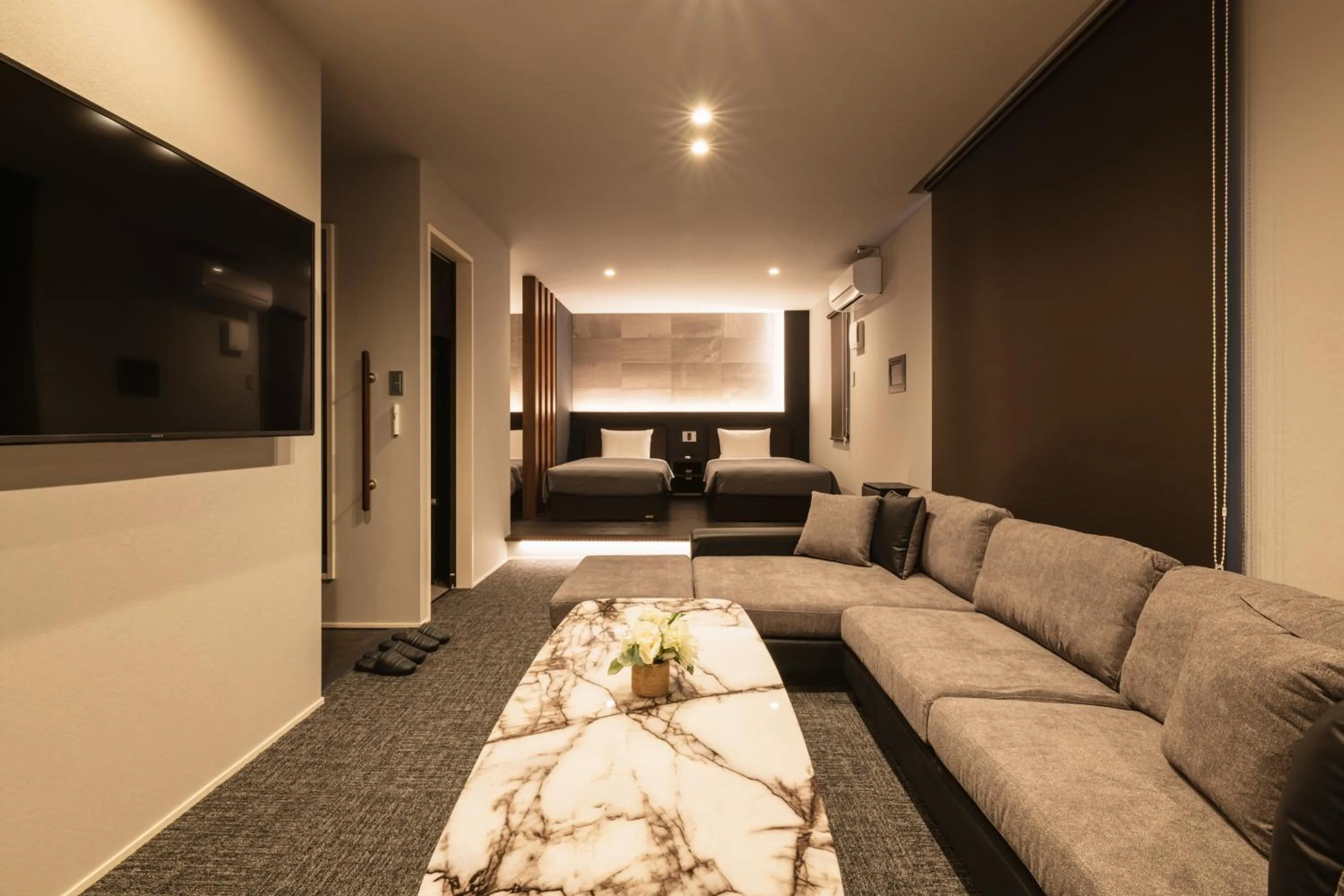 Living room in GRAND BASE Hakata Premium