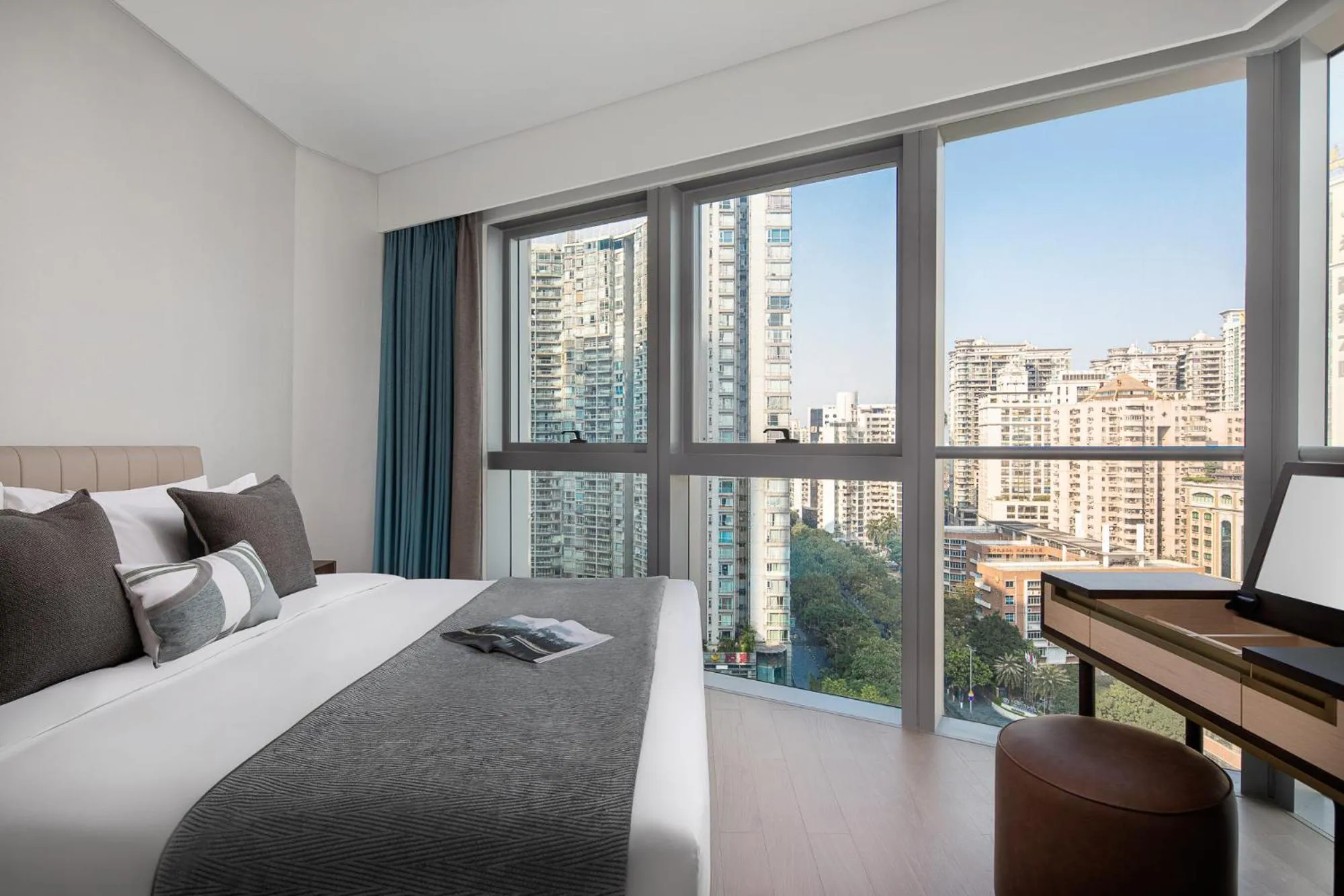 View (from property/room), Bed in Star Residence ICC Guangzhou