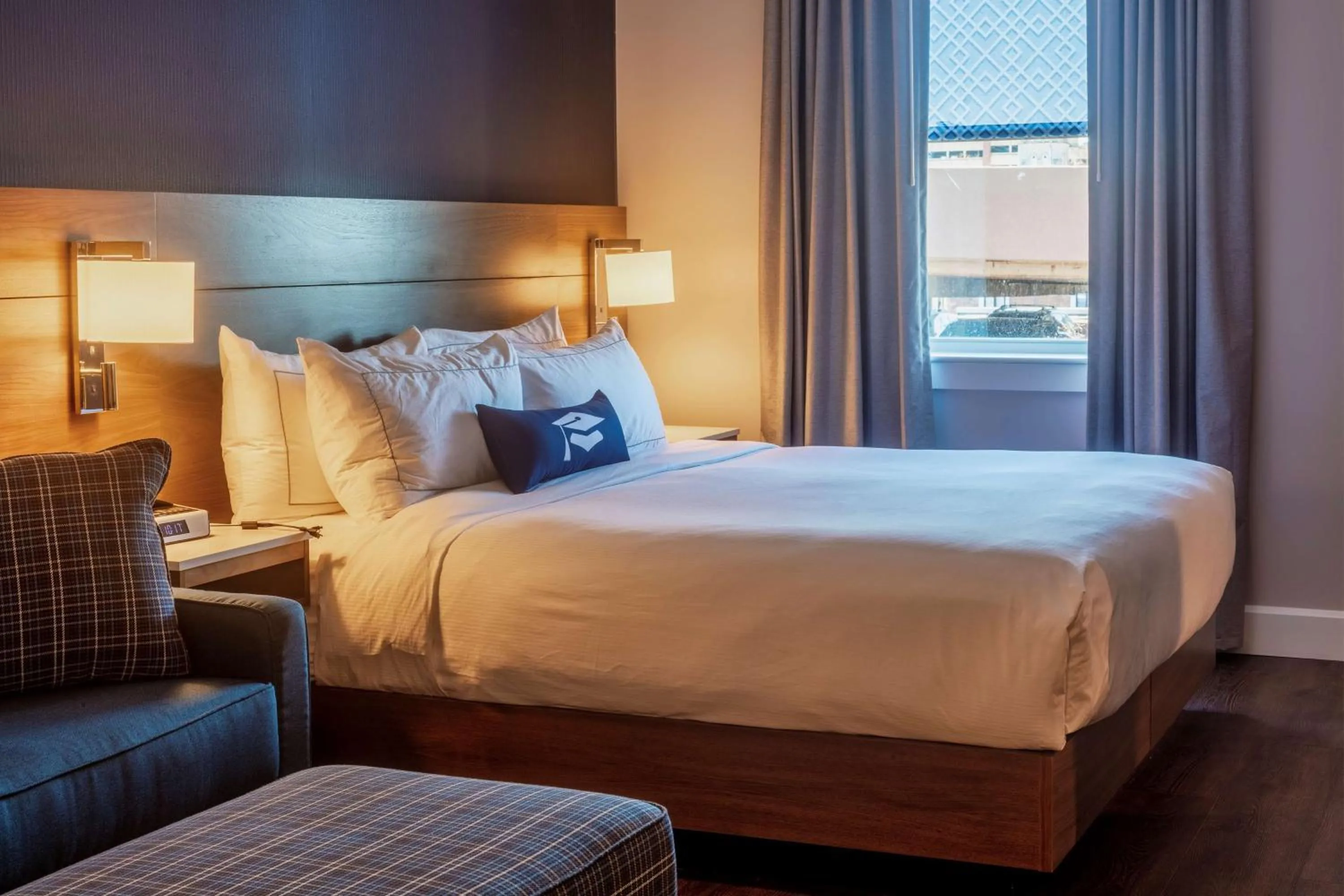 Living room, Bed in Scholar State College, Tapestry Collection by Hilton