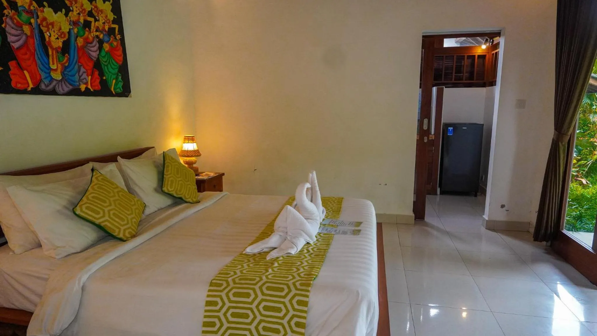 Bed in Green Coconut Cottage