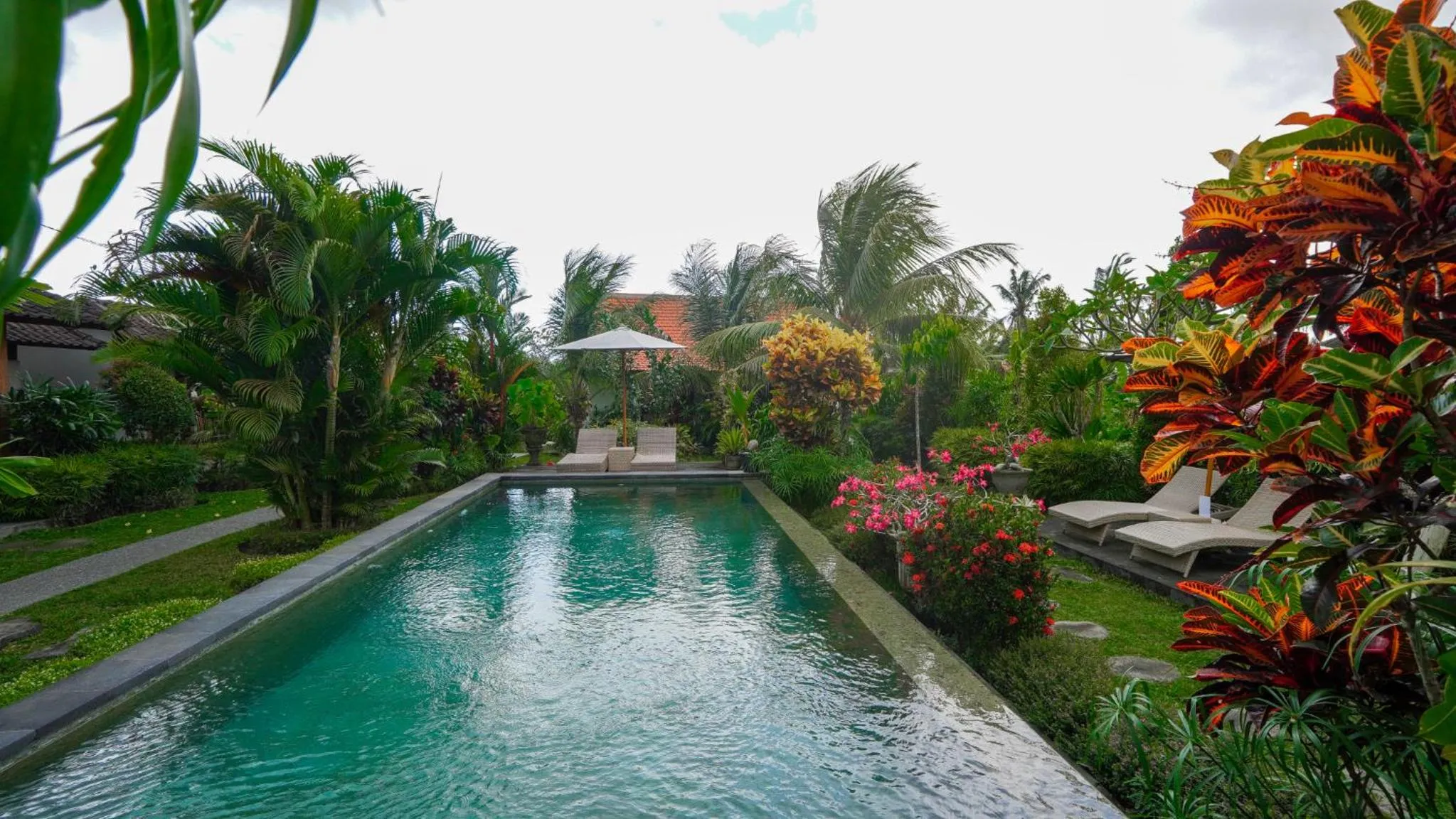 Garden view in Green Coconut Cottage