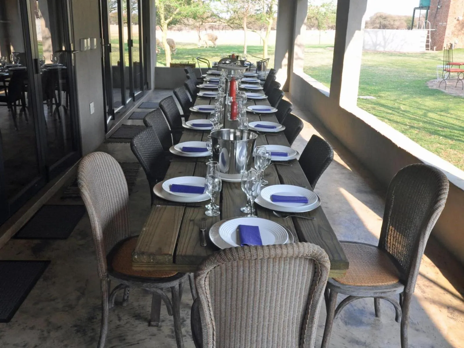 Patio in Tula Baba Game Lodge