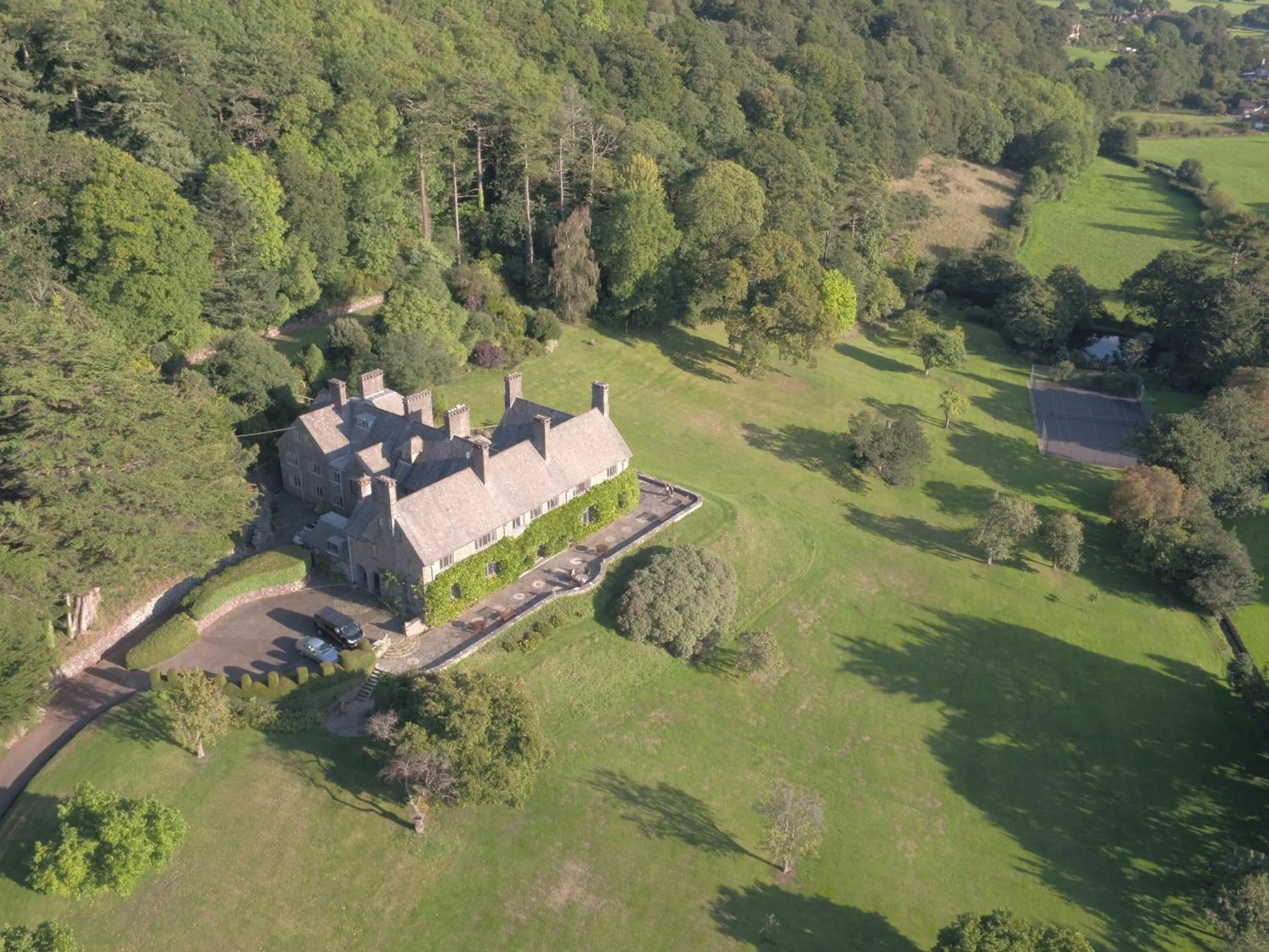 Property building in Luxury Bed And Breakfast at Bossington Hall in Exmoor, Somerset