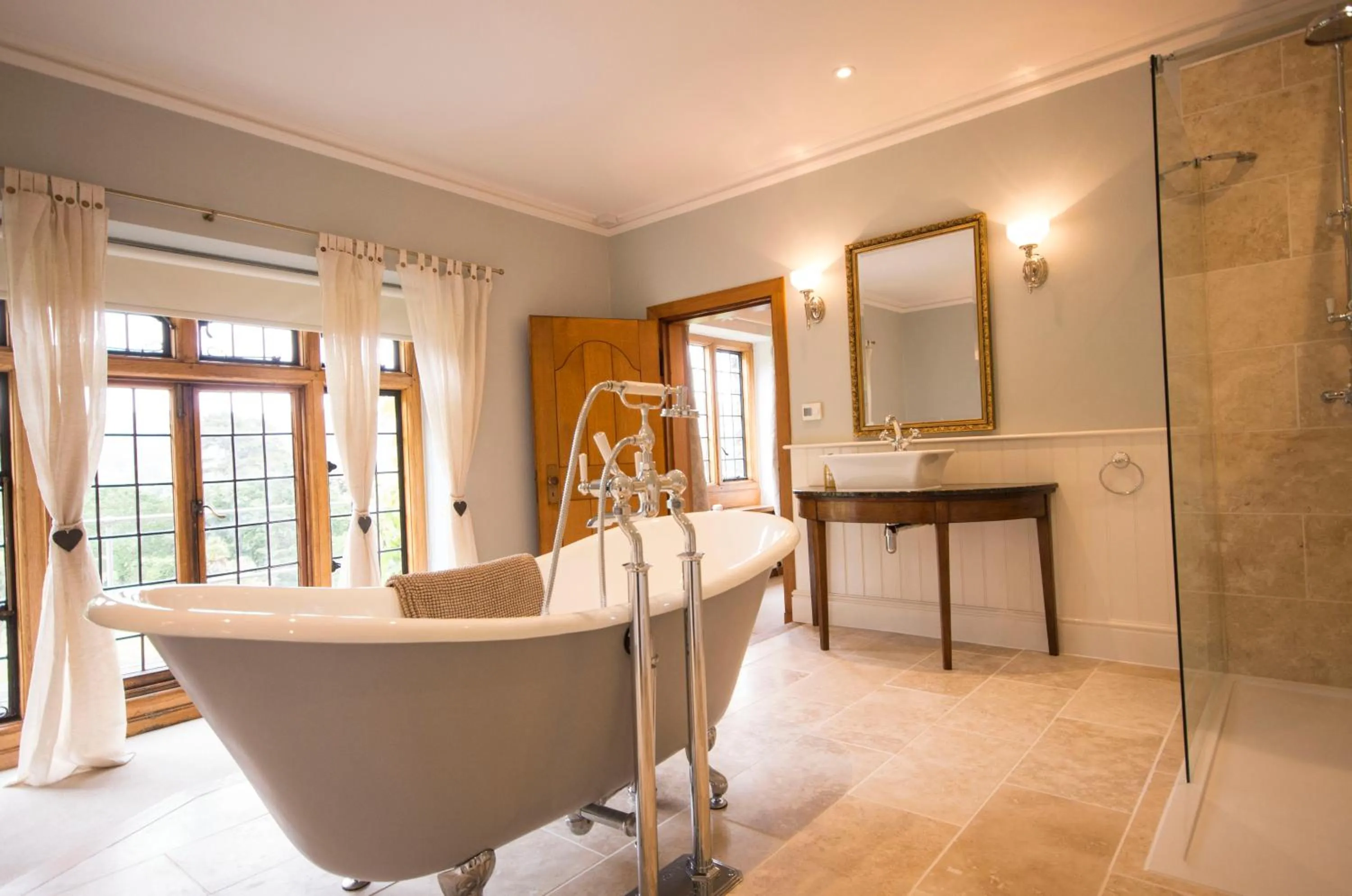 Bathroom in Luxury Bed And Breakfast at Bossington Hall in Exmoor, Somerset
