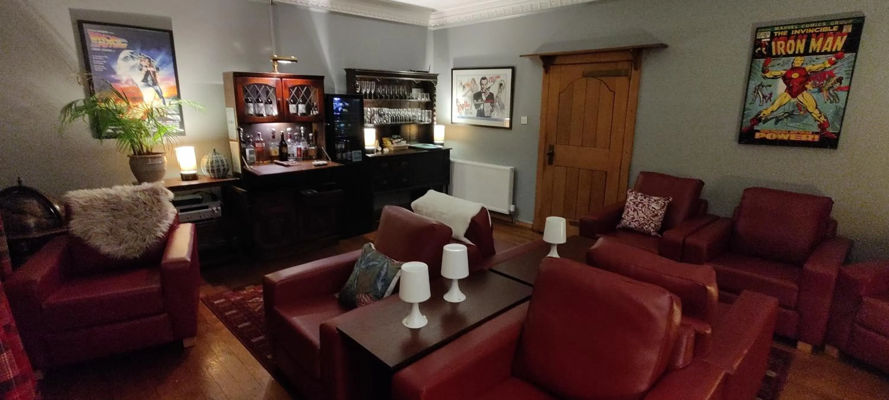 Communal lounge/ TV room in Luxury Bed And Breakfast at Bossington Hall in Exmoor, Somerset