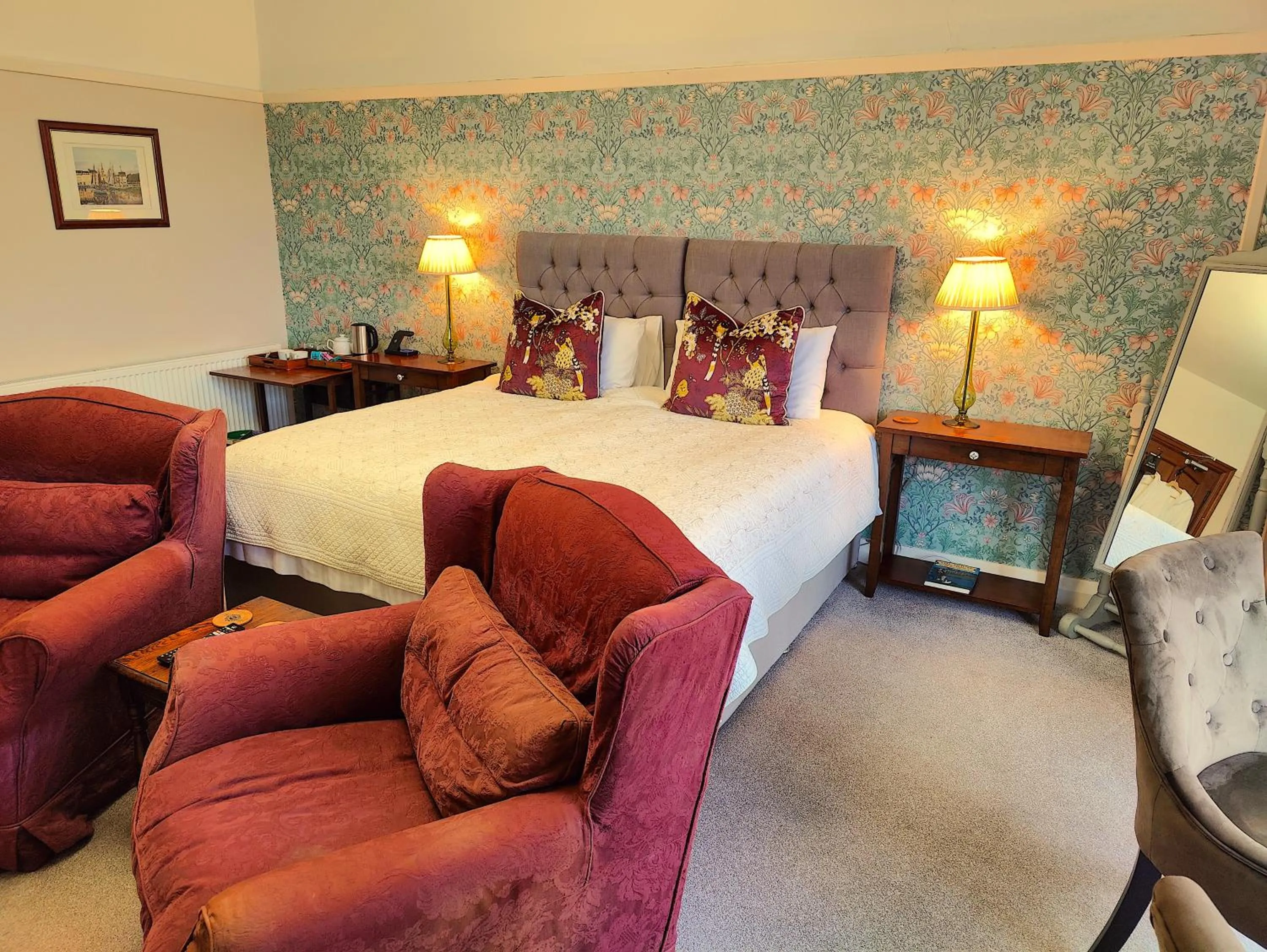 Bed in Luxury Bed And Breakfast at Bossington Hall in Exmoor, Somerset