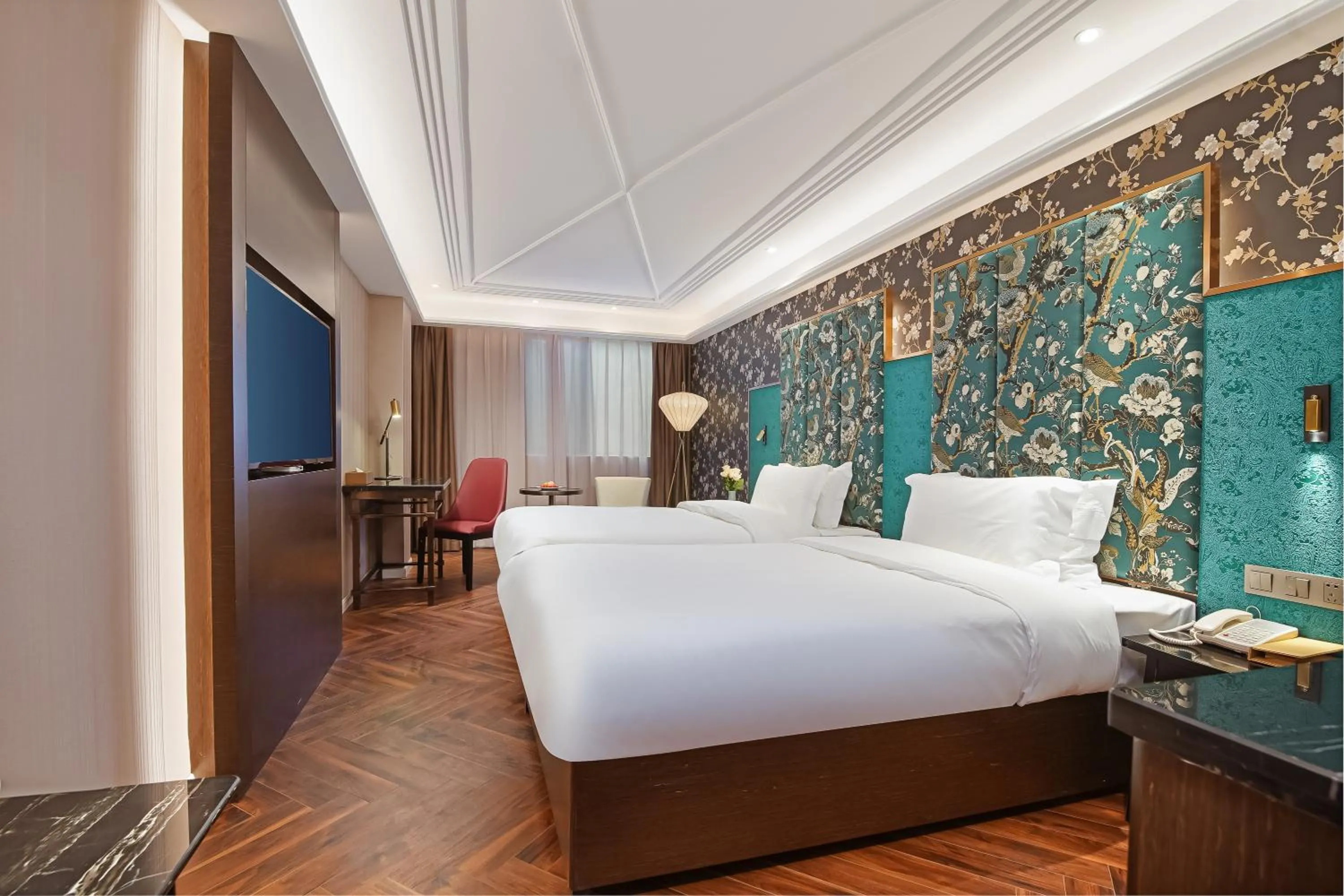 Bed in Jinjiang Metropolo Hotel (Nanjing South Railway Station Software Avenue Metro Station)