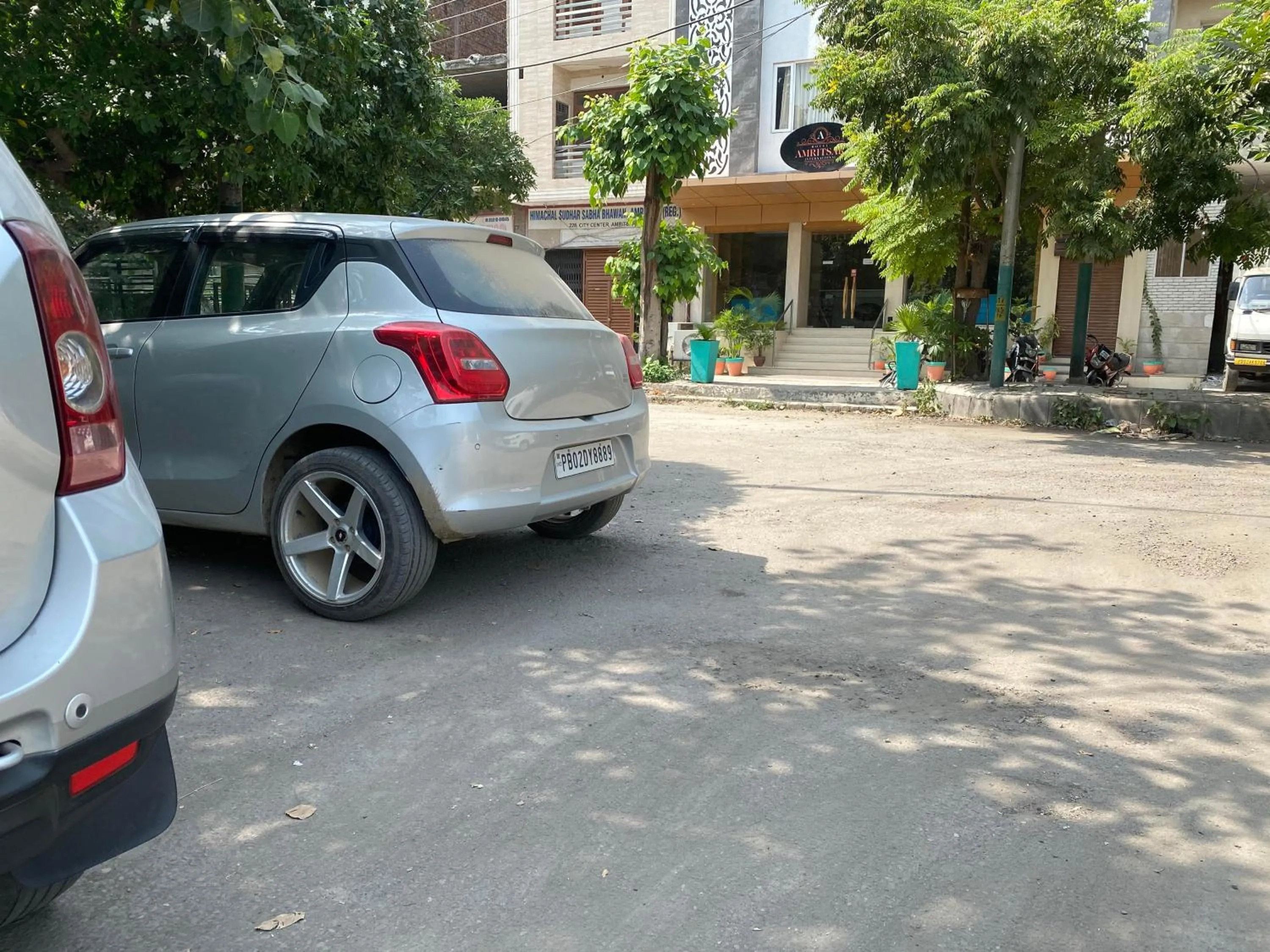 Parking in Hotel Amritsar International 2 min walk from Amritsar Bus Stand
