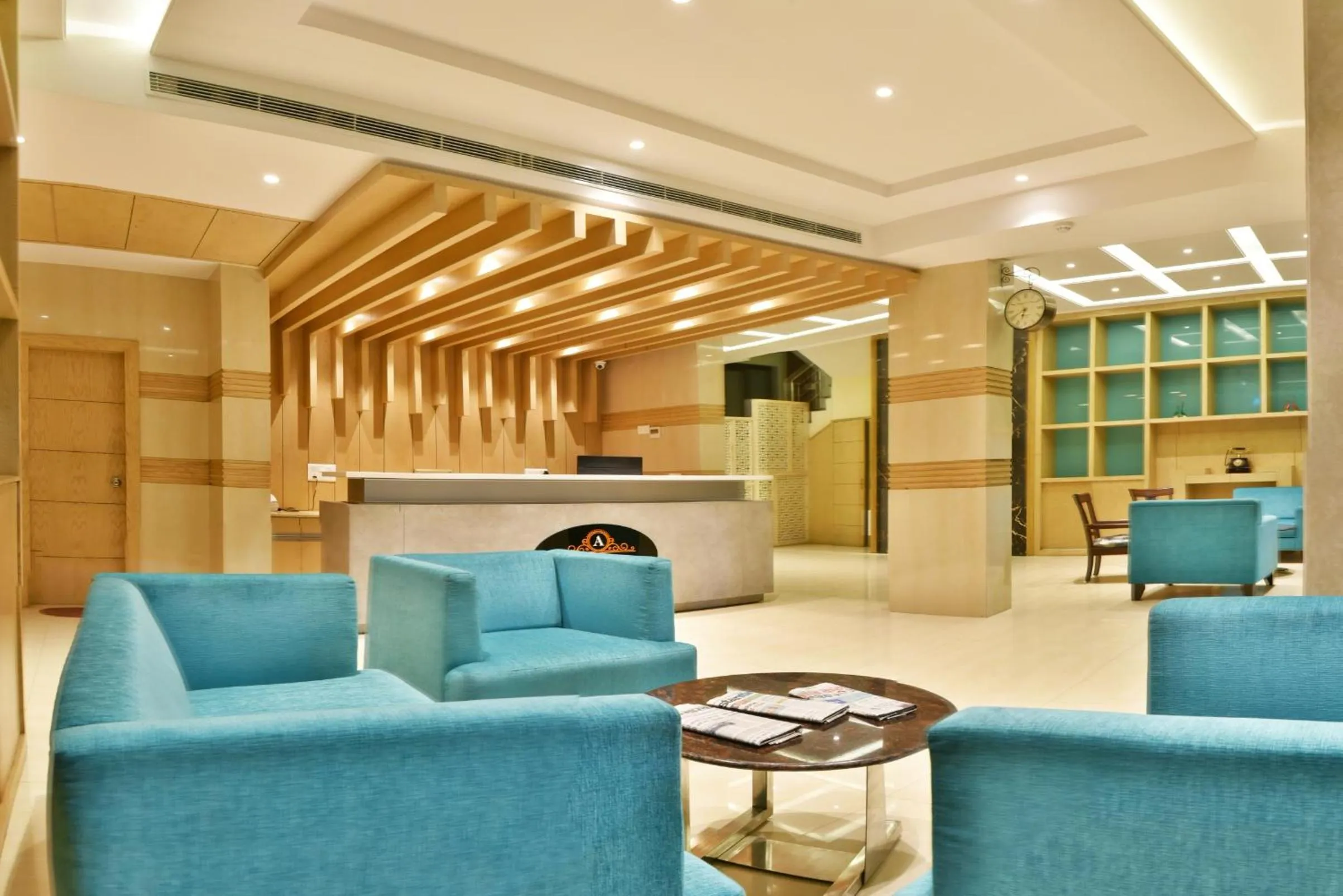Lobby or reception in Hotel Amritsar International 2 min walk from Amritsar Bus Stand
