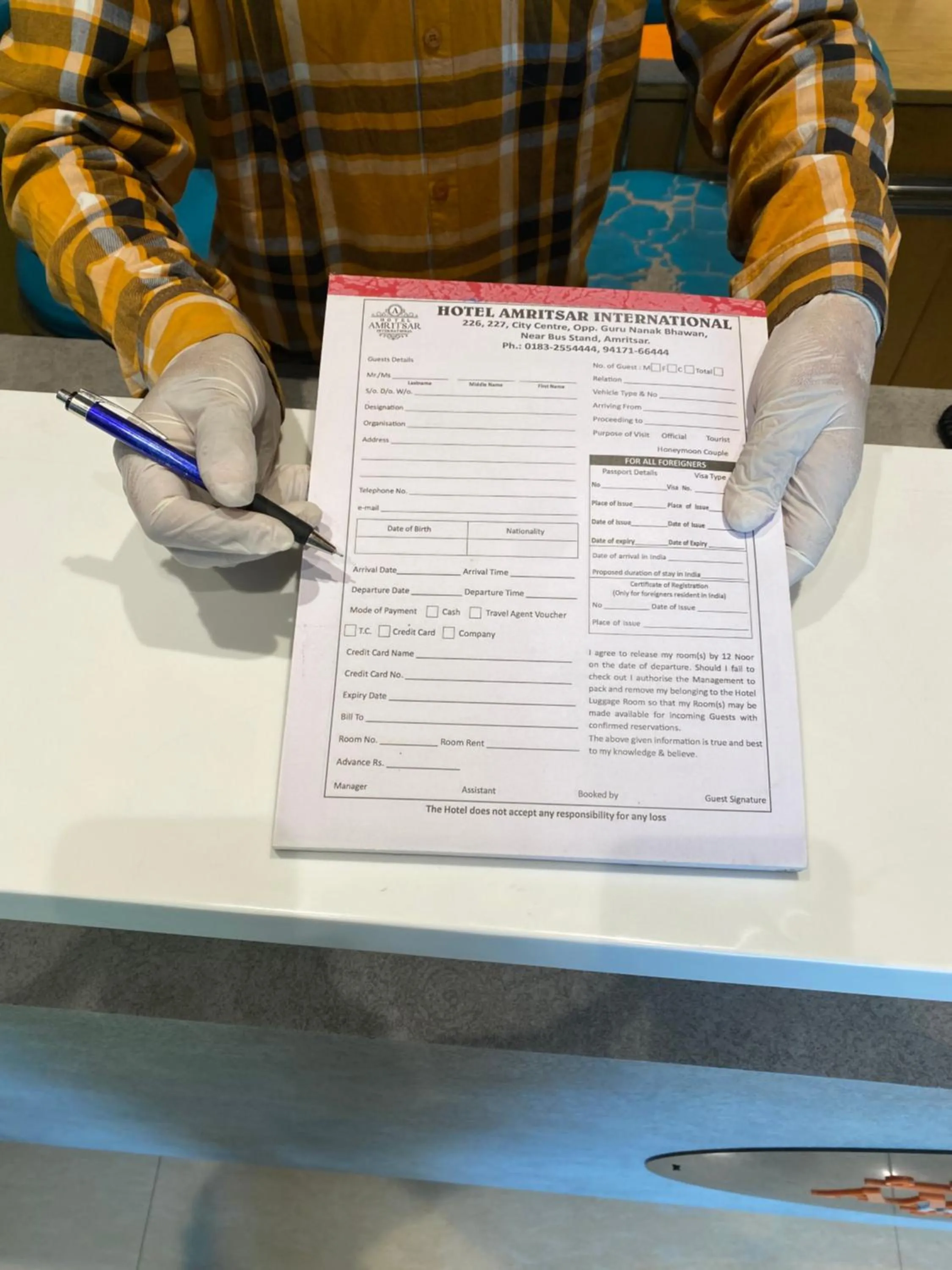 Staff in Hotel Amritsar International 2 min walk from Amritsar Bus Stand