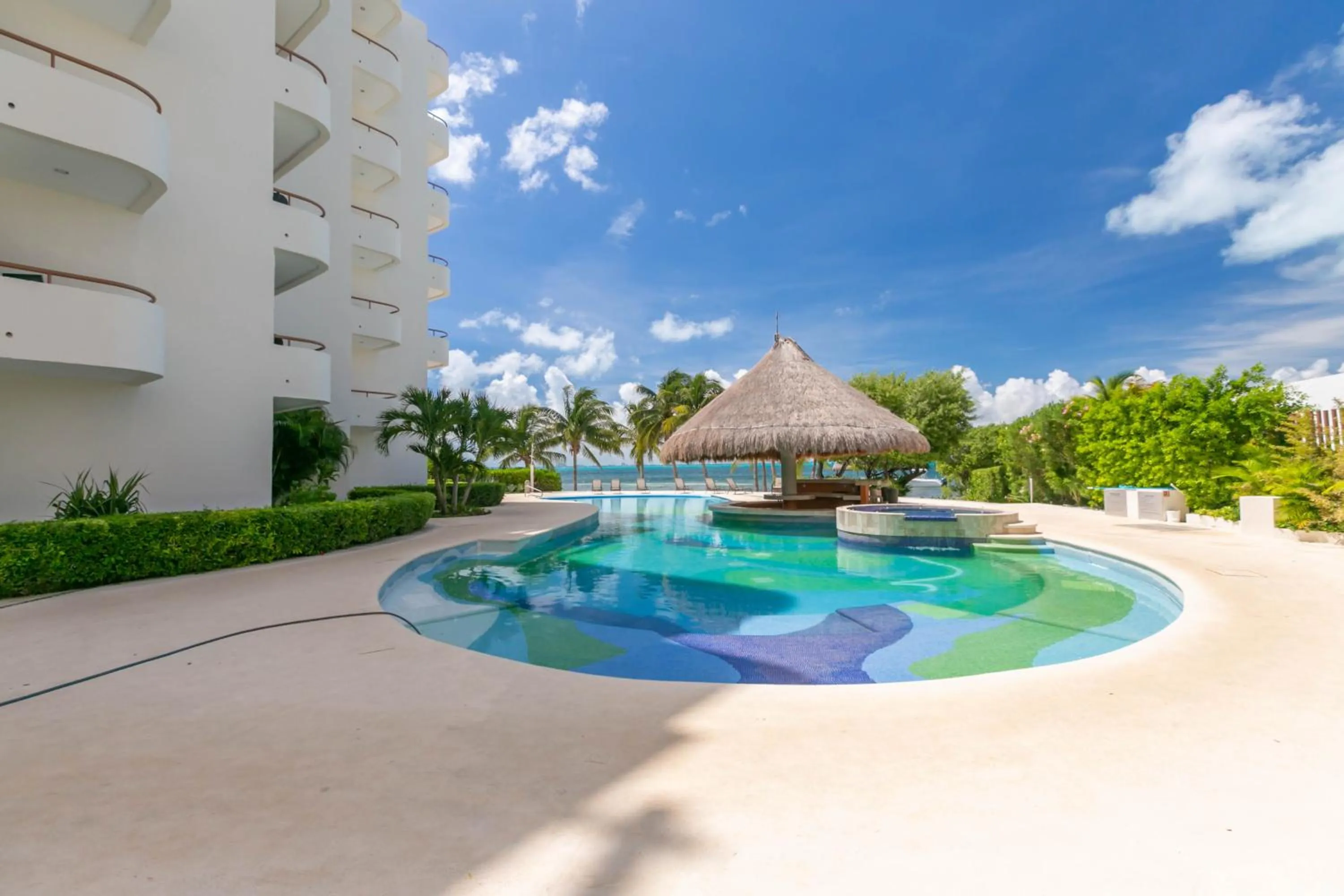 Swimming pool in Sunset Condo 104 Puerta al Mar Isla Mujeres Mexico