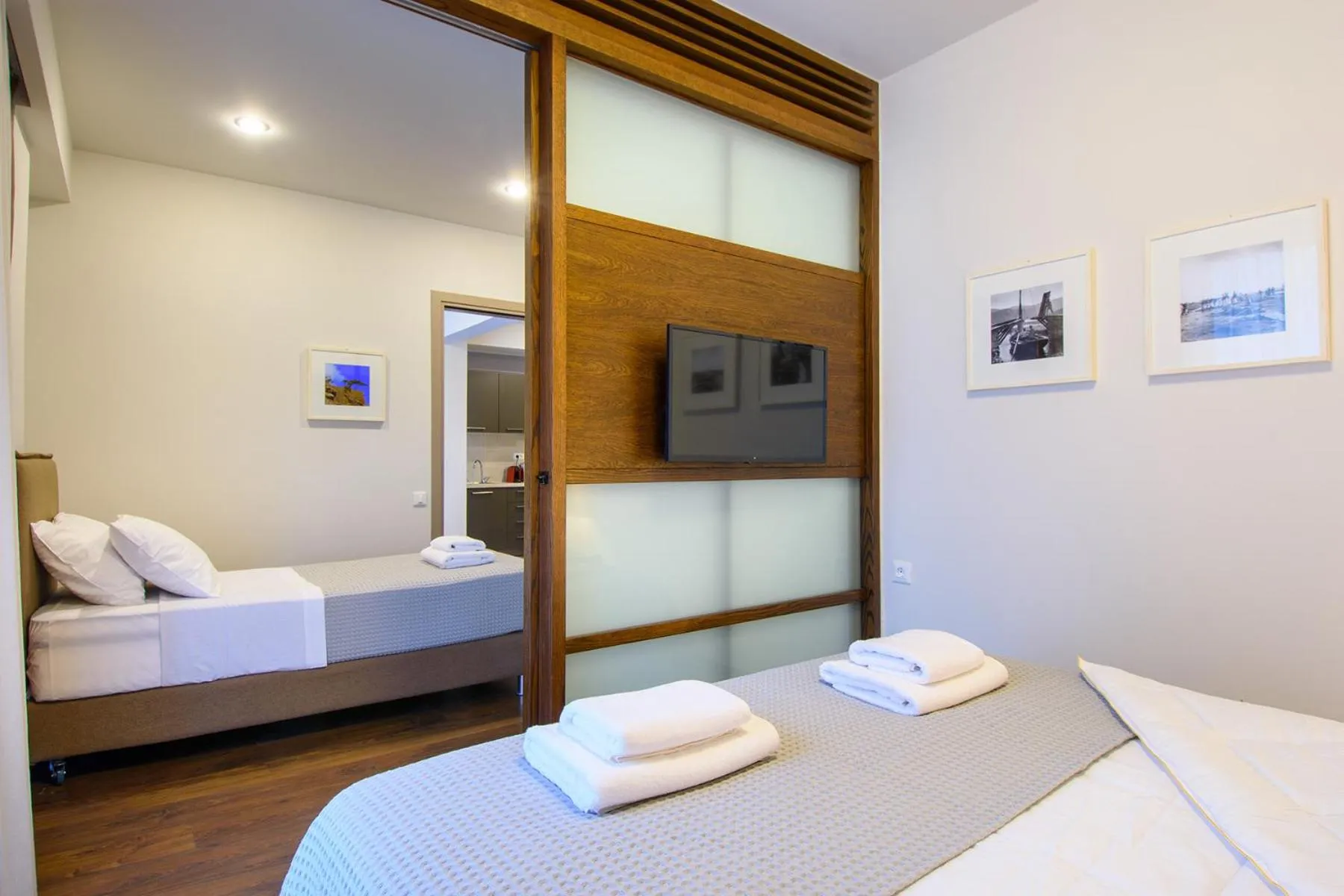 Decorative detail, Bed in Elounda Colour Apartments