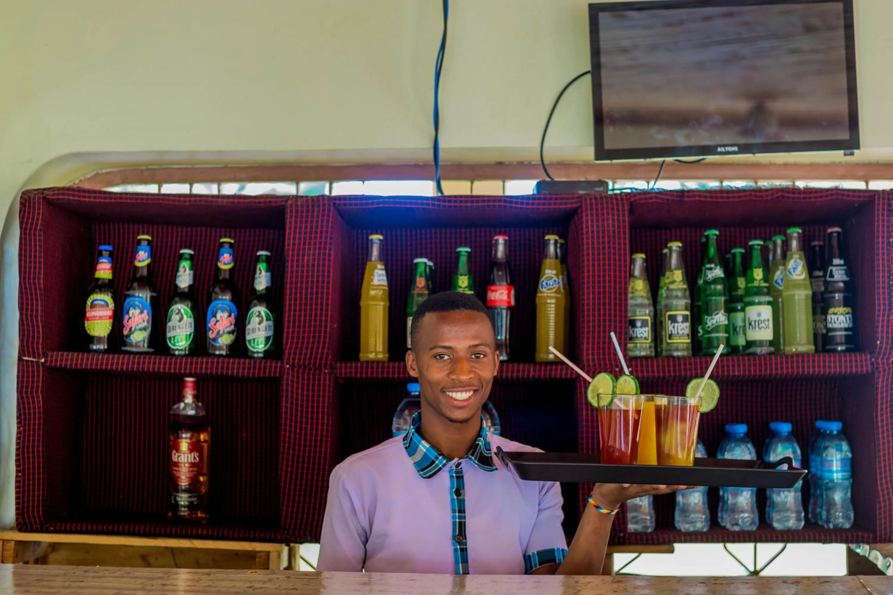 Drinks in Kilimanjaro Summit Lodge