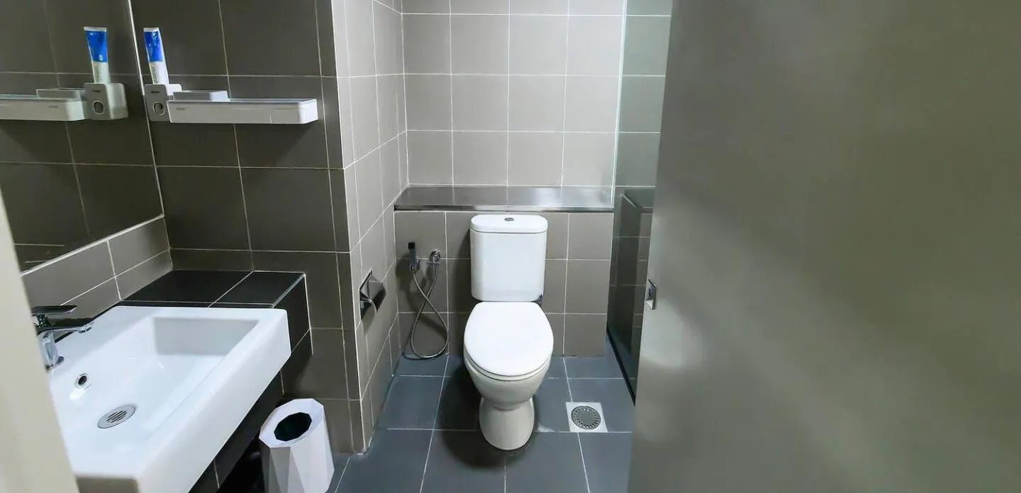 Bathroom in Aeropod 5 mins to Airport 10 mins to KK city