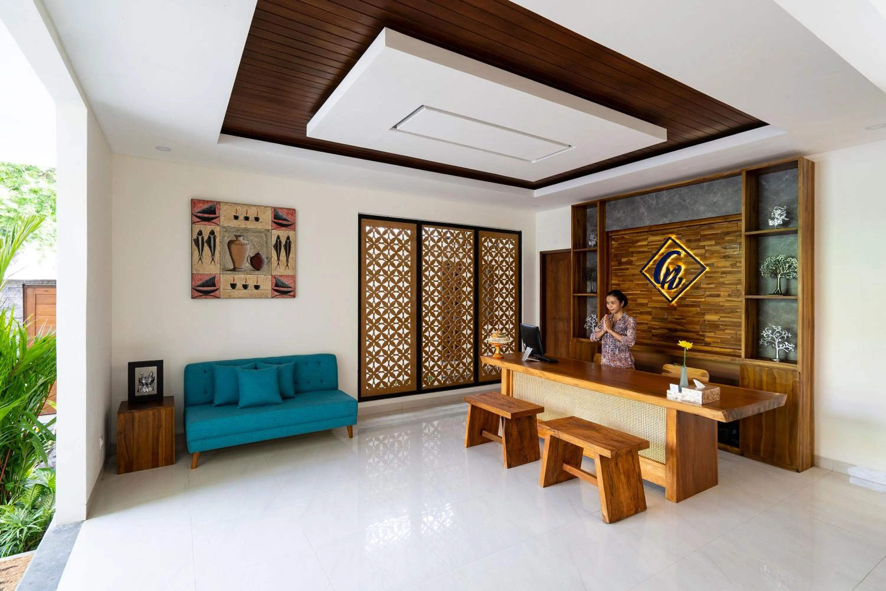 Lobby or reception in The Calna Villa Bali
