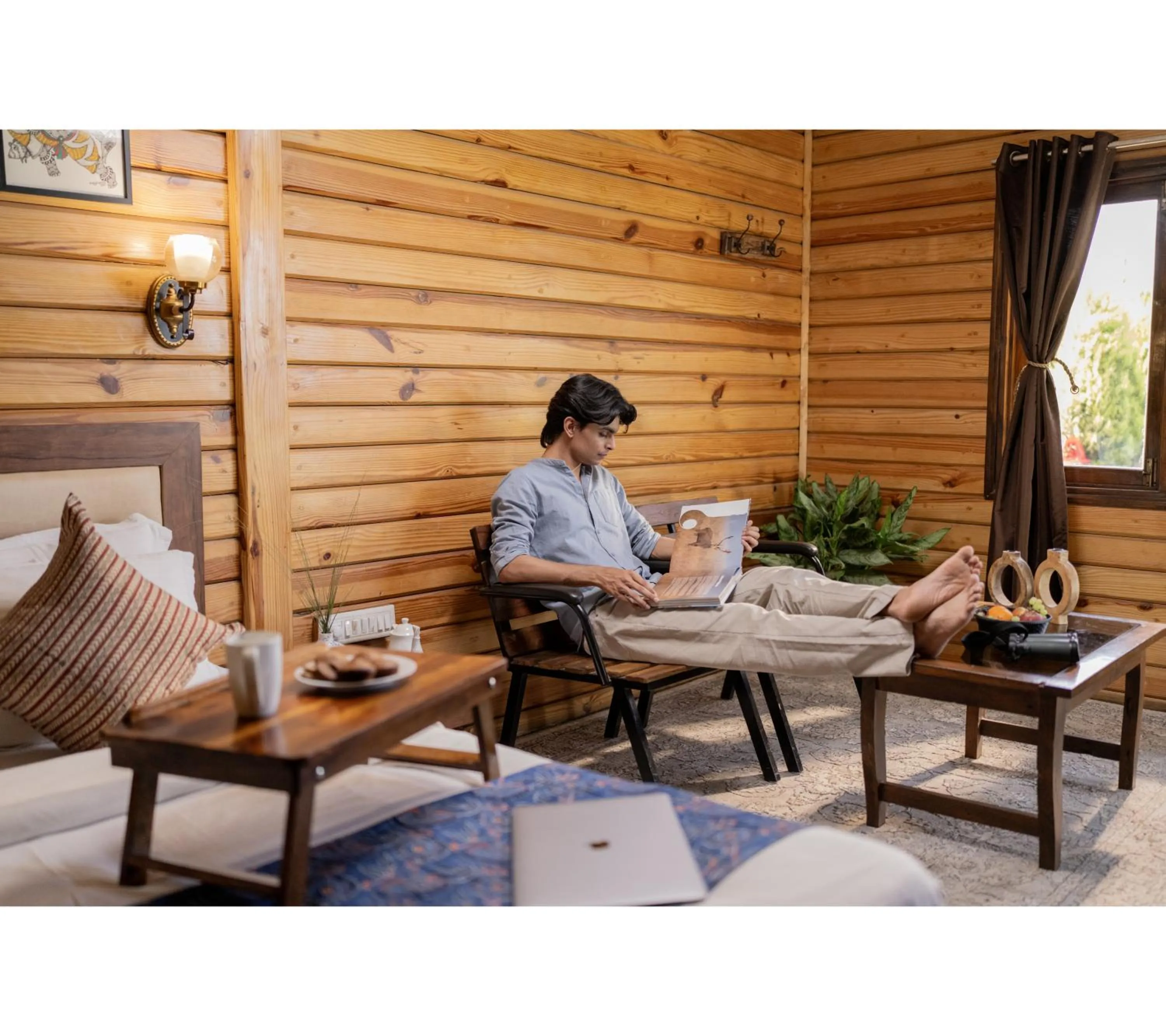 Seating area in Panarpani Retreat Pachmarhi