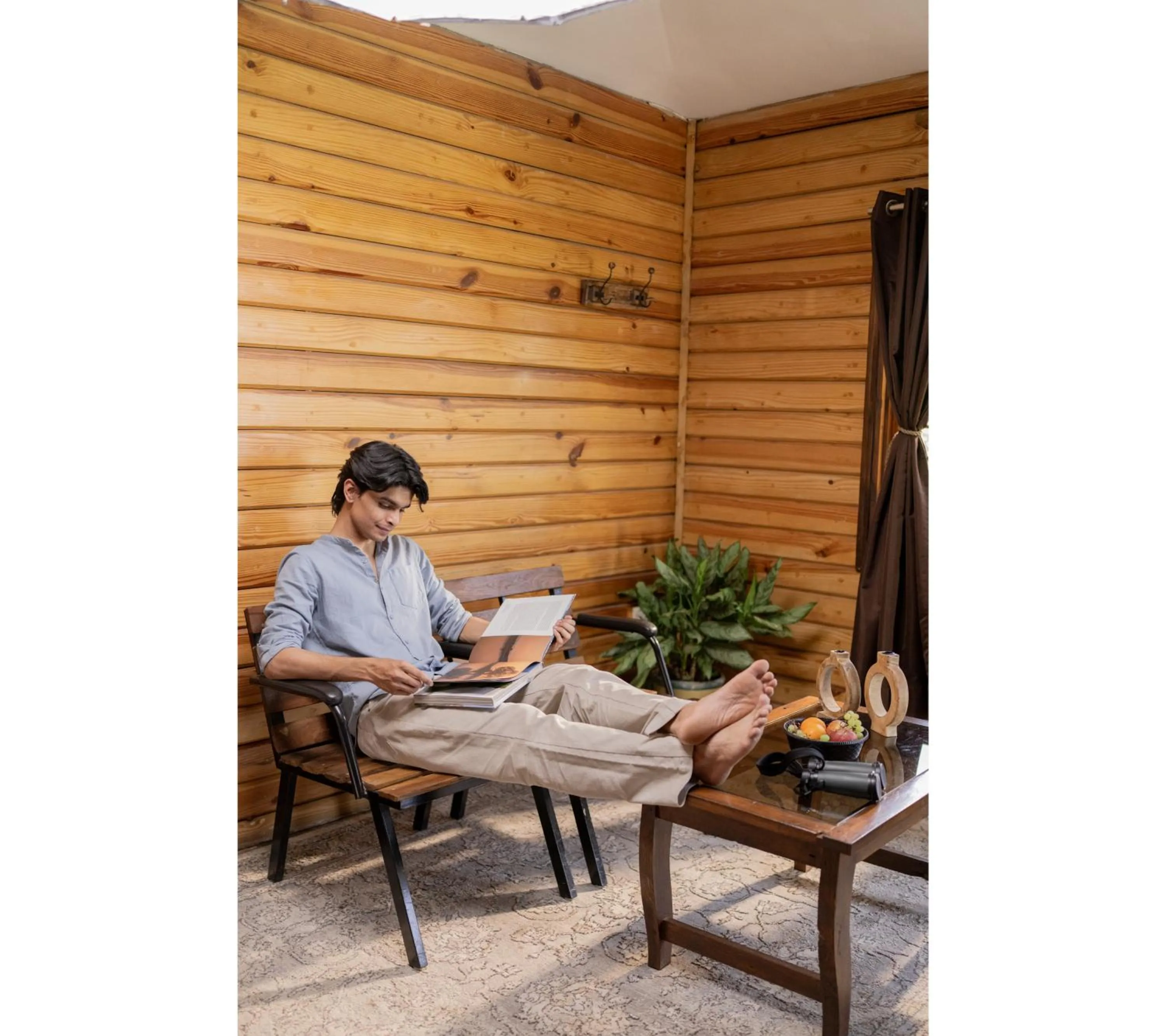 Seating area in Panarpani Retreat Pachmarhi
