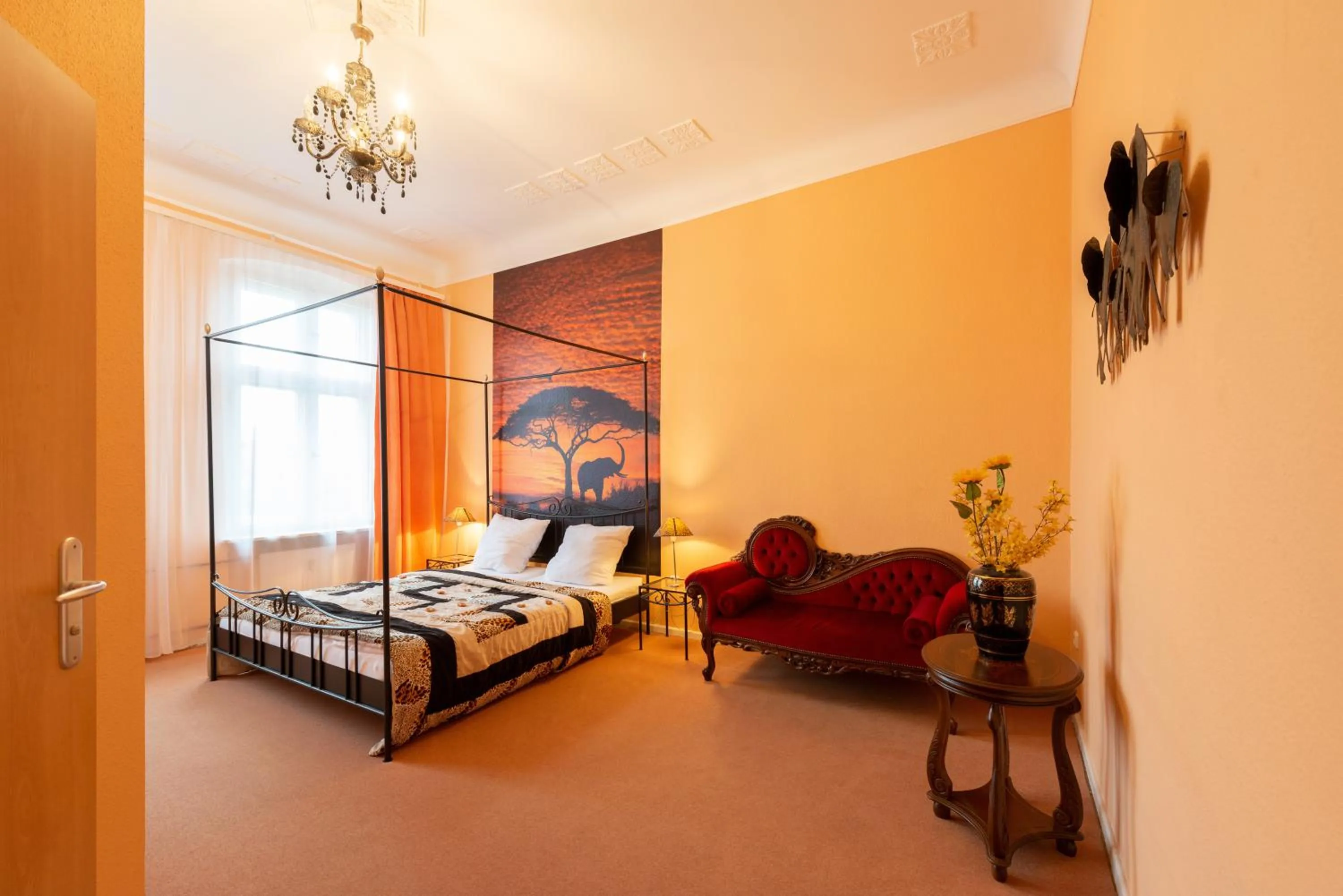 Bed in Hotel Pension Dahlem