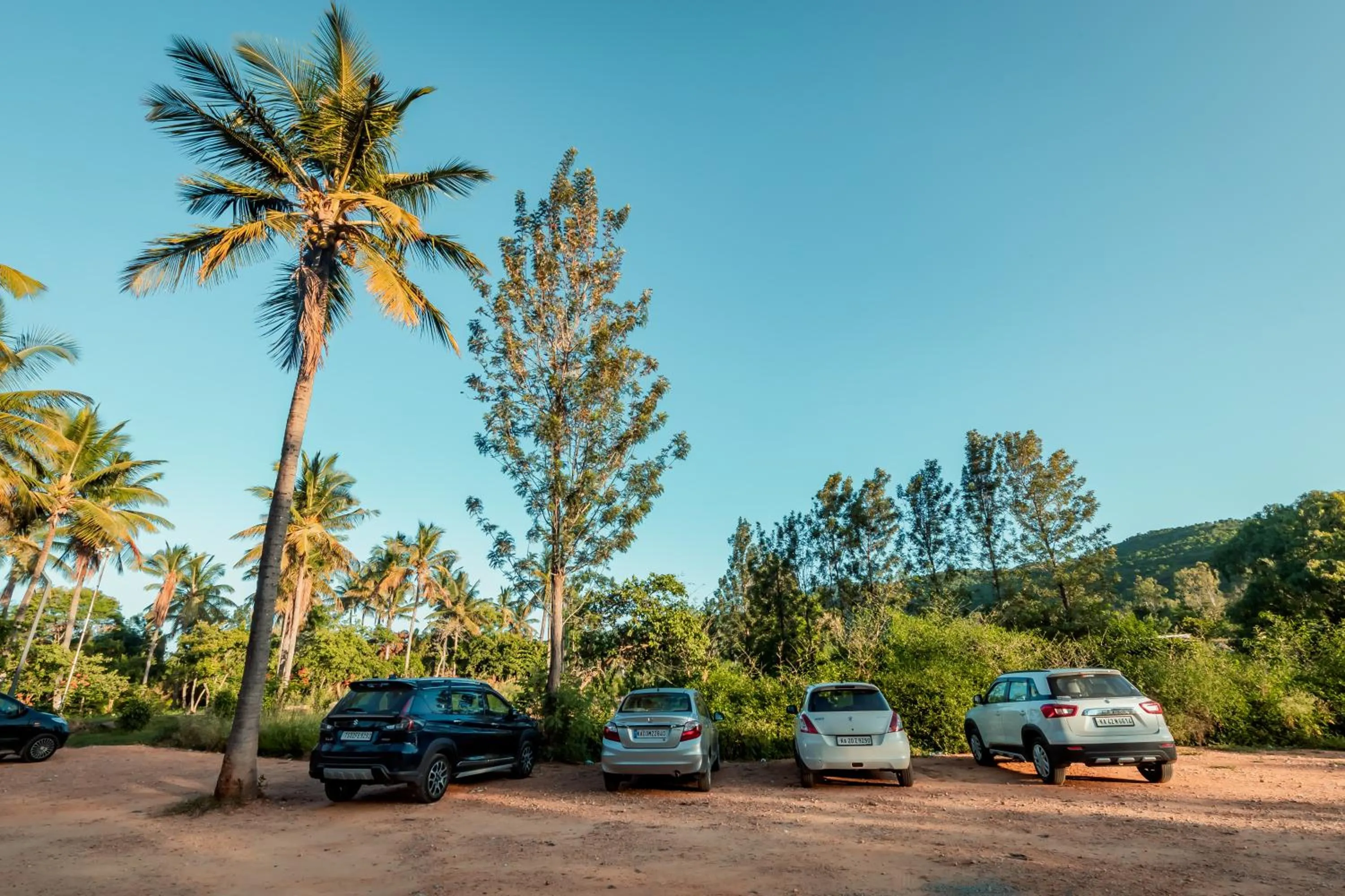 Parking in Commune18 Resort Chikmagalur