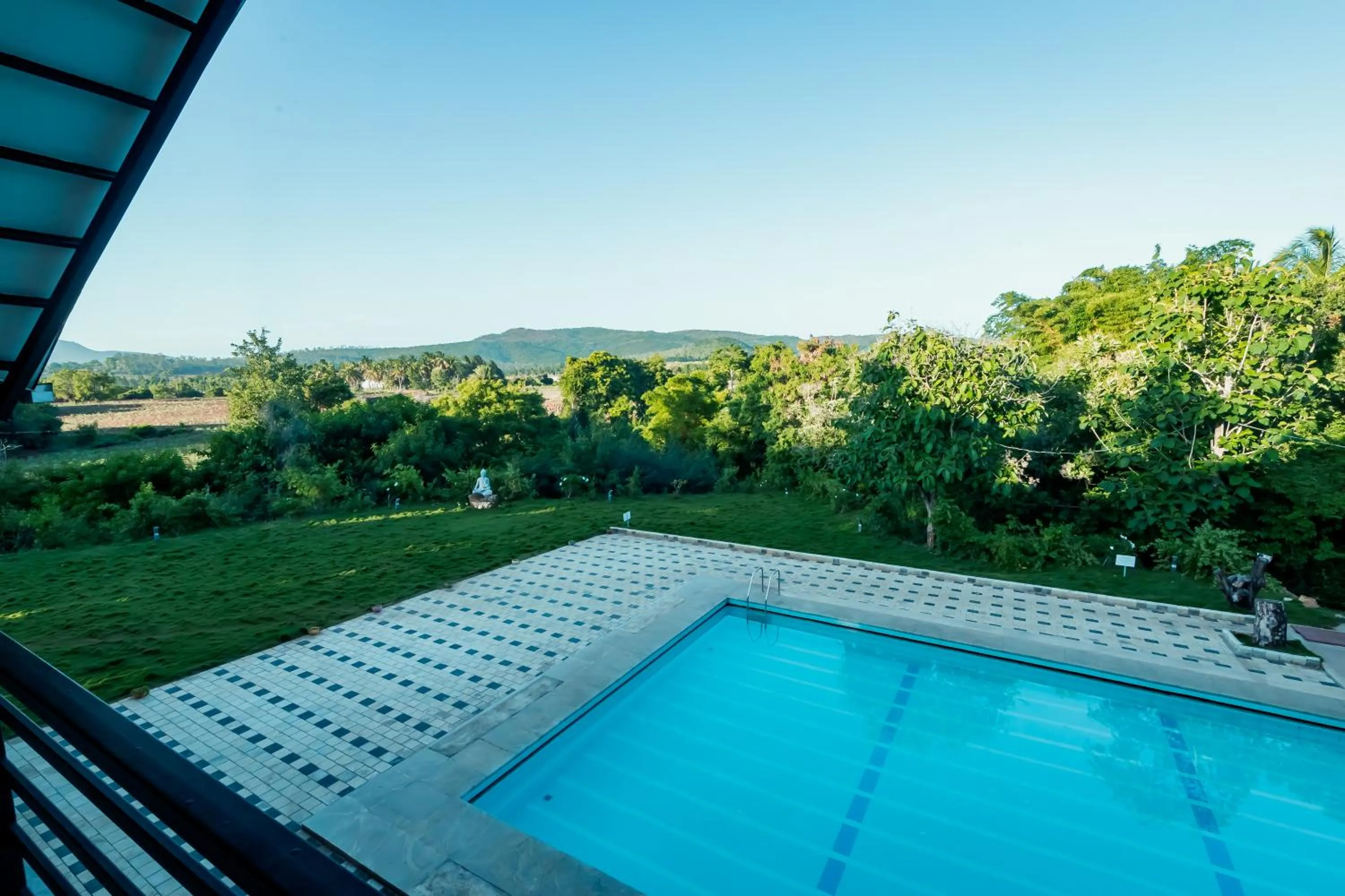 Pool view in Commune18 Resort Chikmagalur