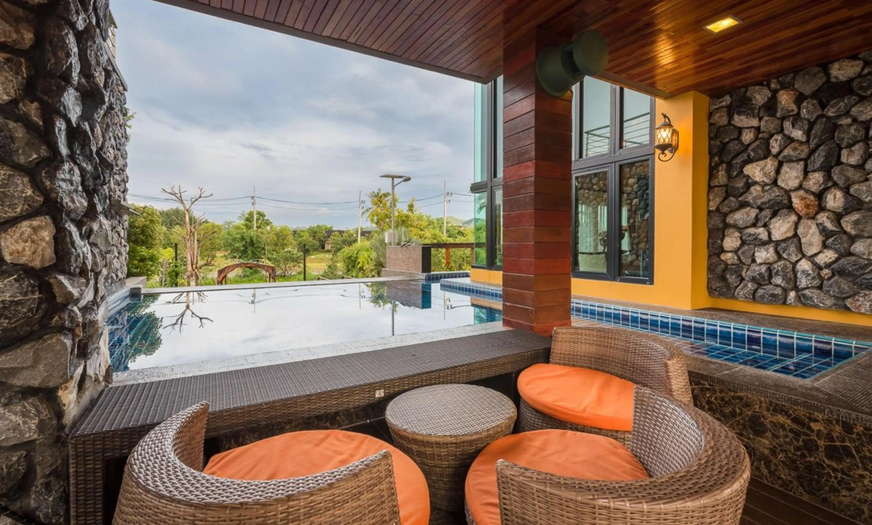 Pool view in The Air Khaoyai Hotel