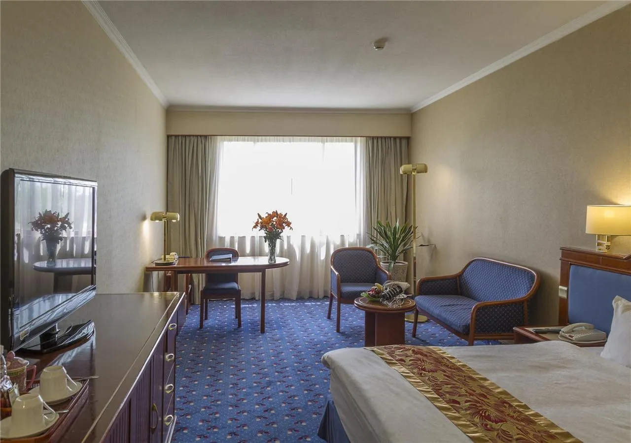 Bed in CITIC Hotel Beijing Airport