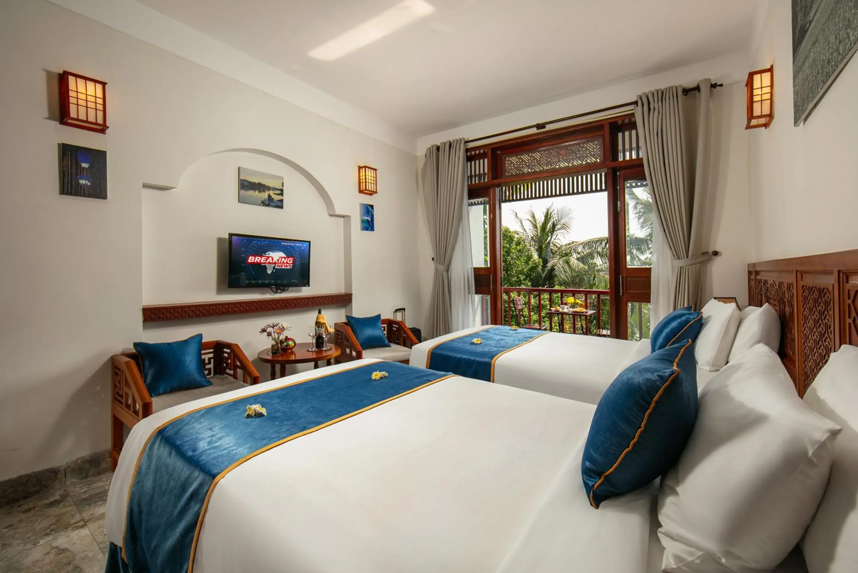 Deluxe Double or Twin Room with River View in Hoi An Riverside Villas & Apartments Deluxe Double or Twin Room with River View in Hoi An Riverside Villas & Apartments