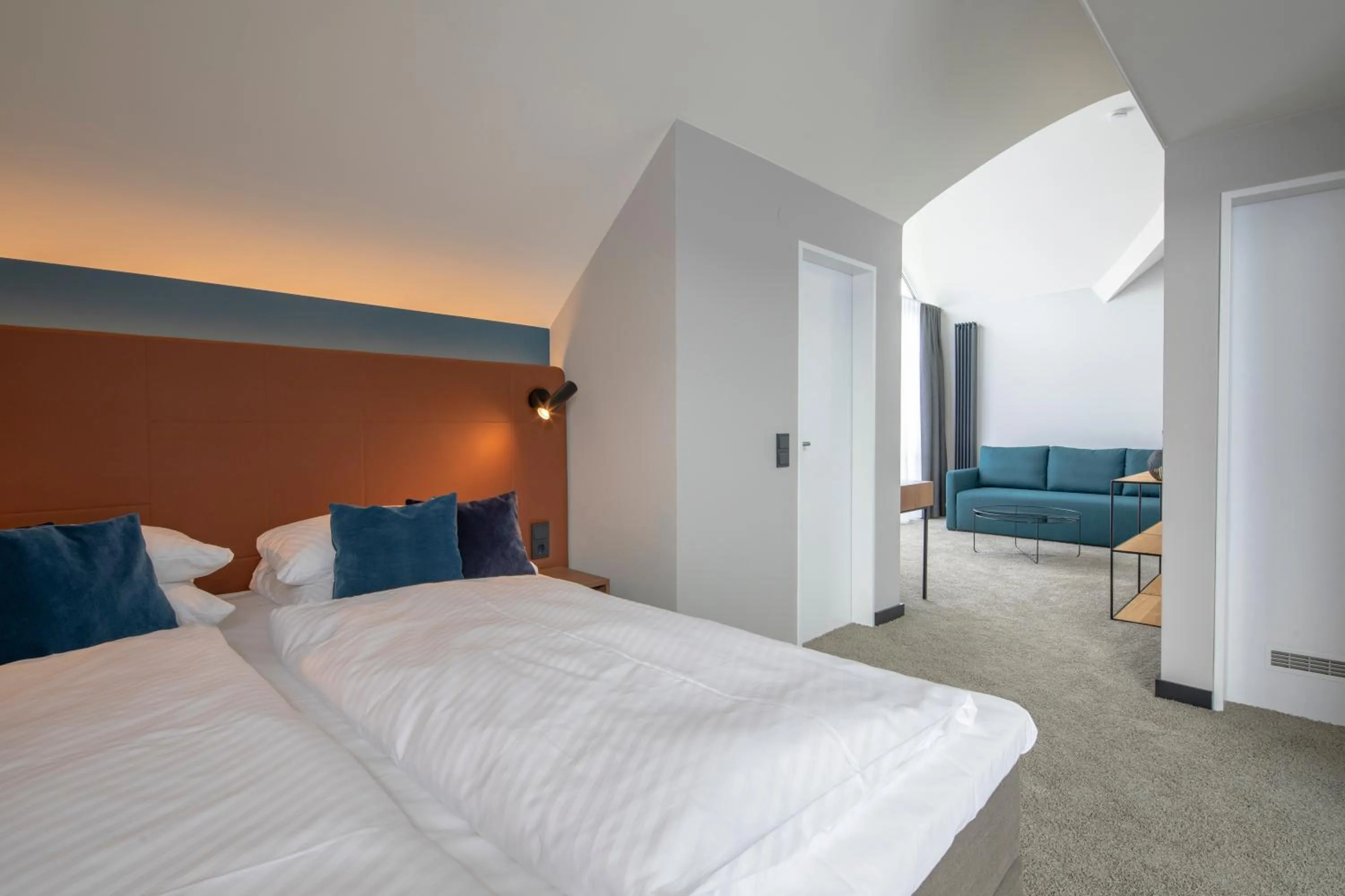 Living room, Bed in Domizil Tübingen