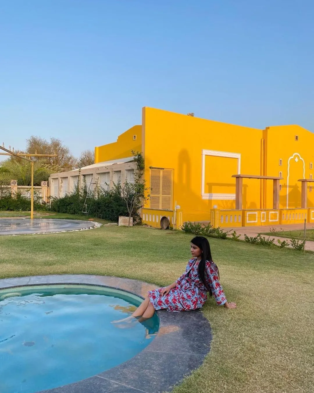 Swimming pool in Anand Bagh Resort & Spa by Ananta