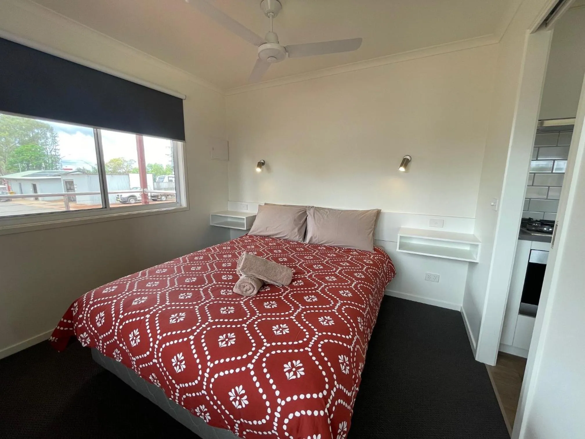 Bed in Cobar Caravan Park
