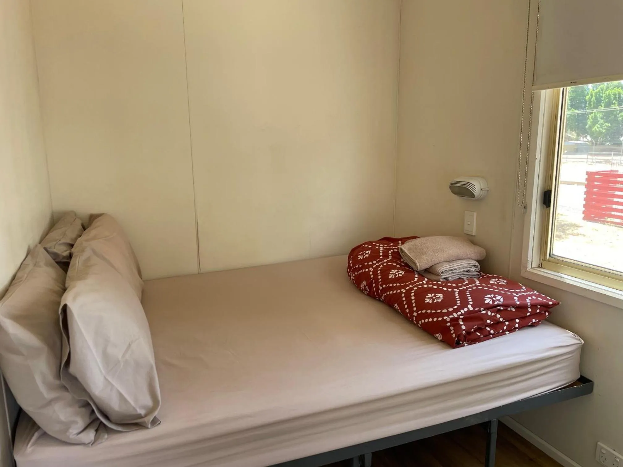 Bed in Cobar Caravan Park