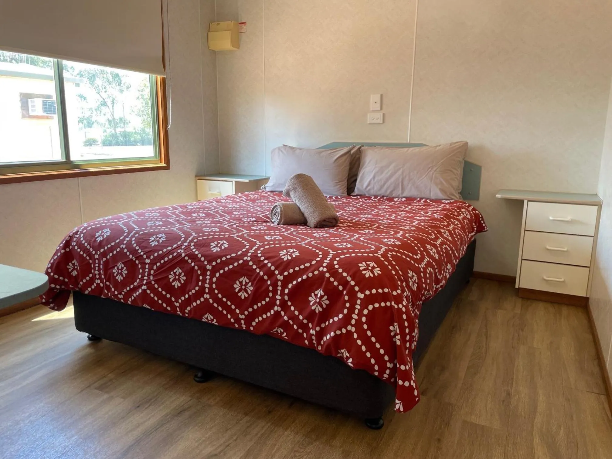 Bed in Cobar Caravan Park
