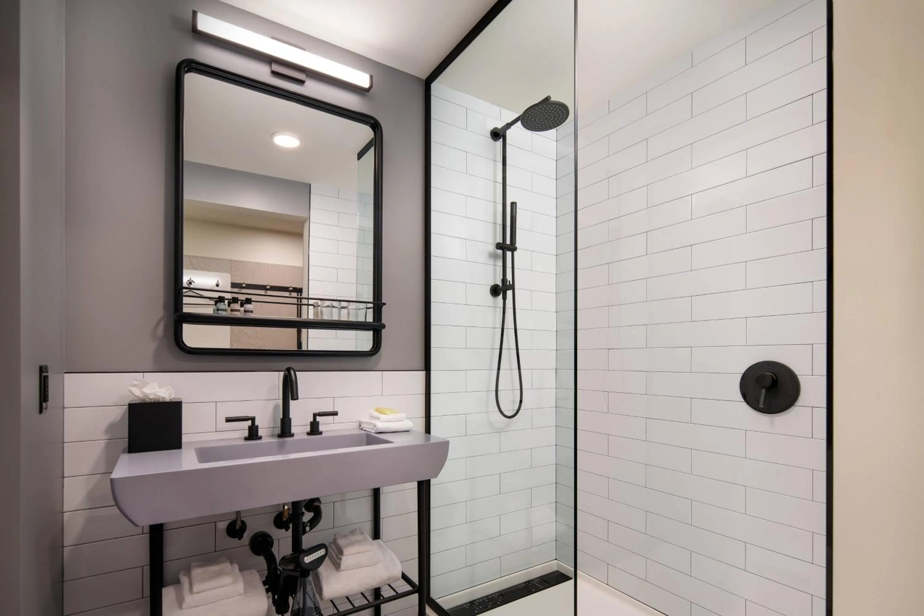 Bathroom in Moxy Portland Downtown