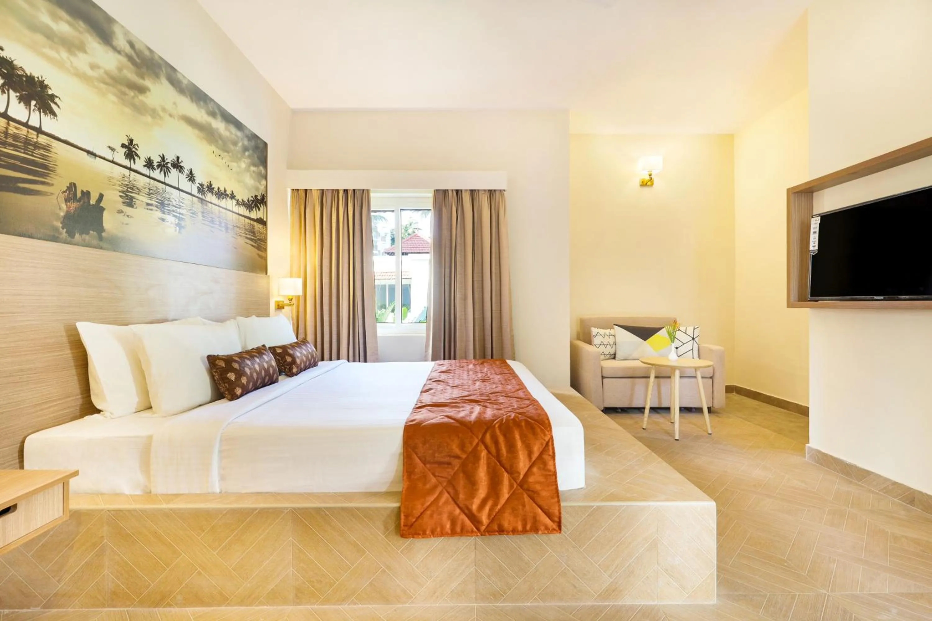 Bed in Club Mahindra Arookutty, Alleppey