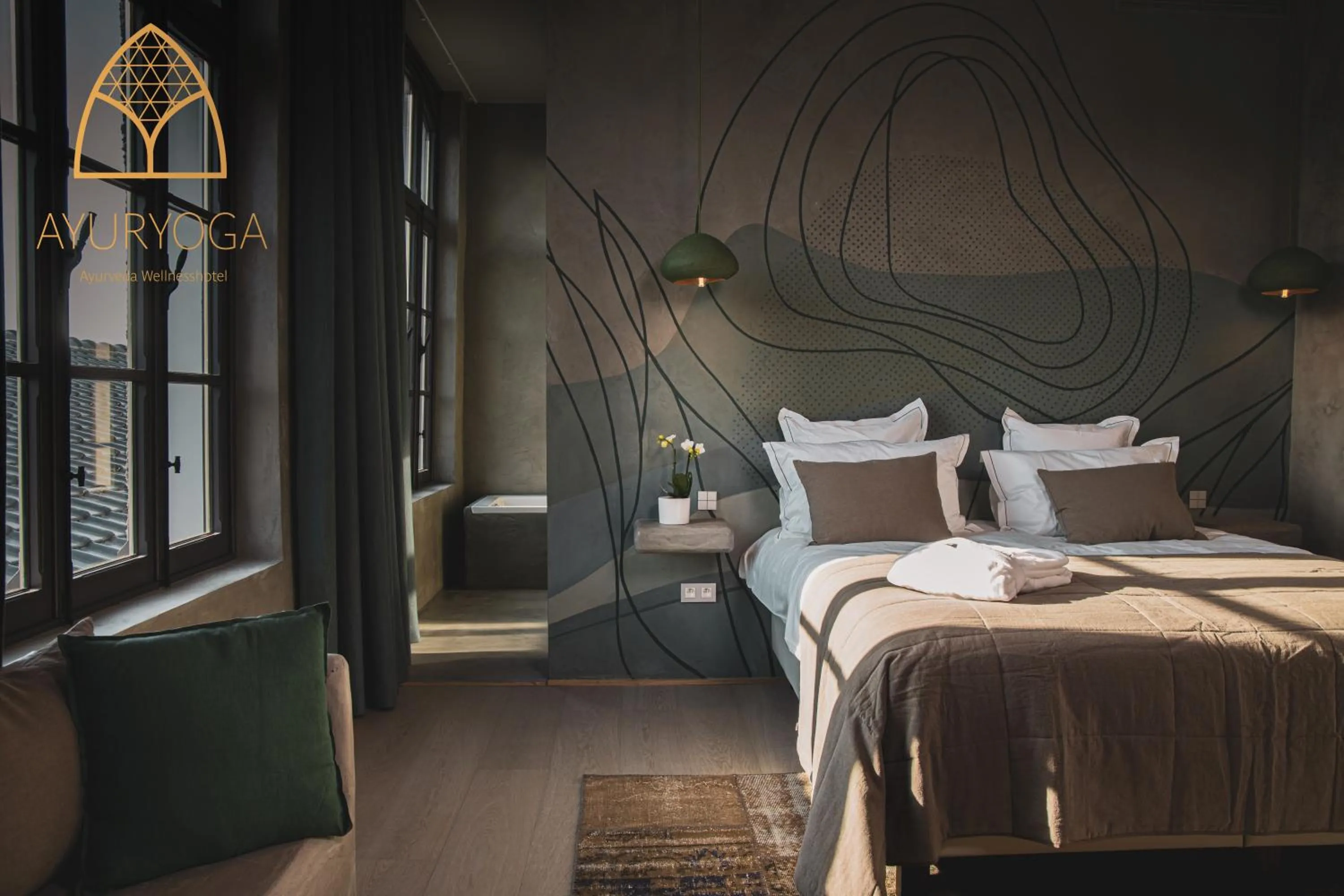 Photo of the whole room, Bed in Ayuryoga Wellnesshotel