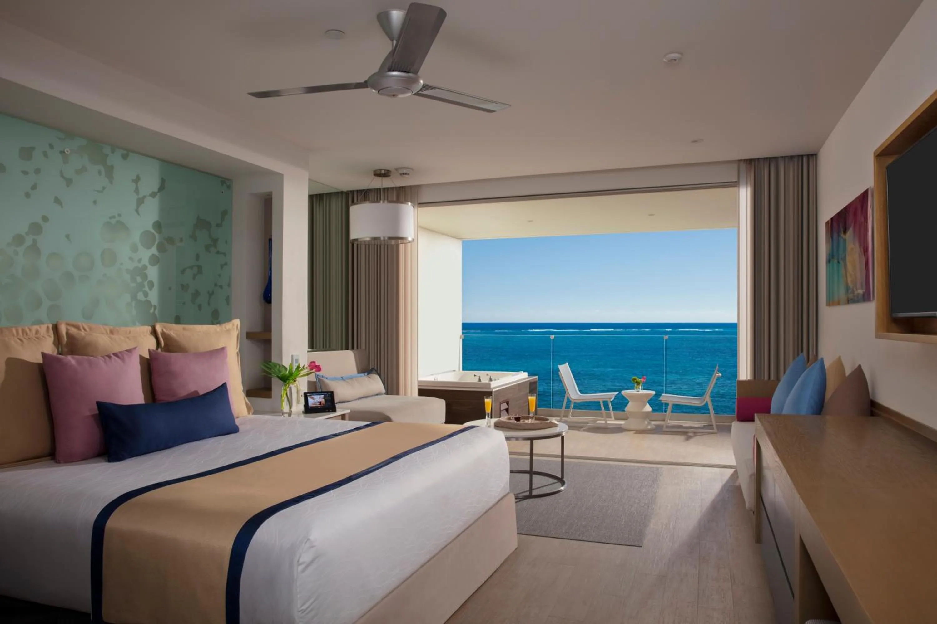 View (from property/room), Bed in Secrets Riviera Cancún Resort & Spa - Adults Only - All inclusive