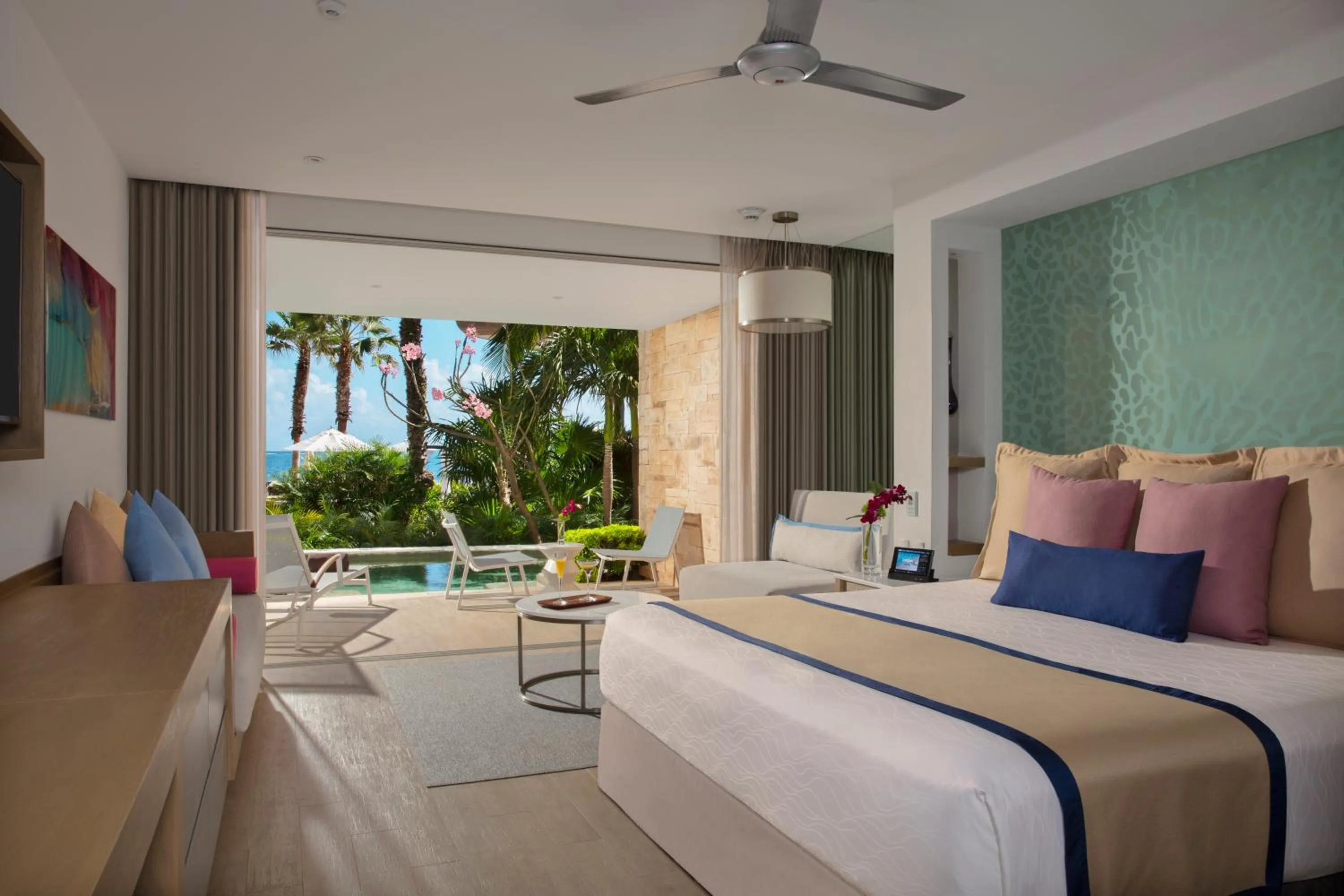 View (from property/room), Bed in Secrets Riviera Cancún Resort & Spa - Adults Only - All inclusive