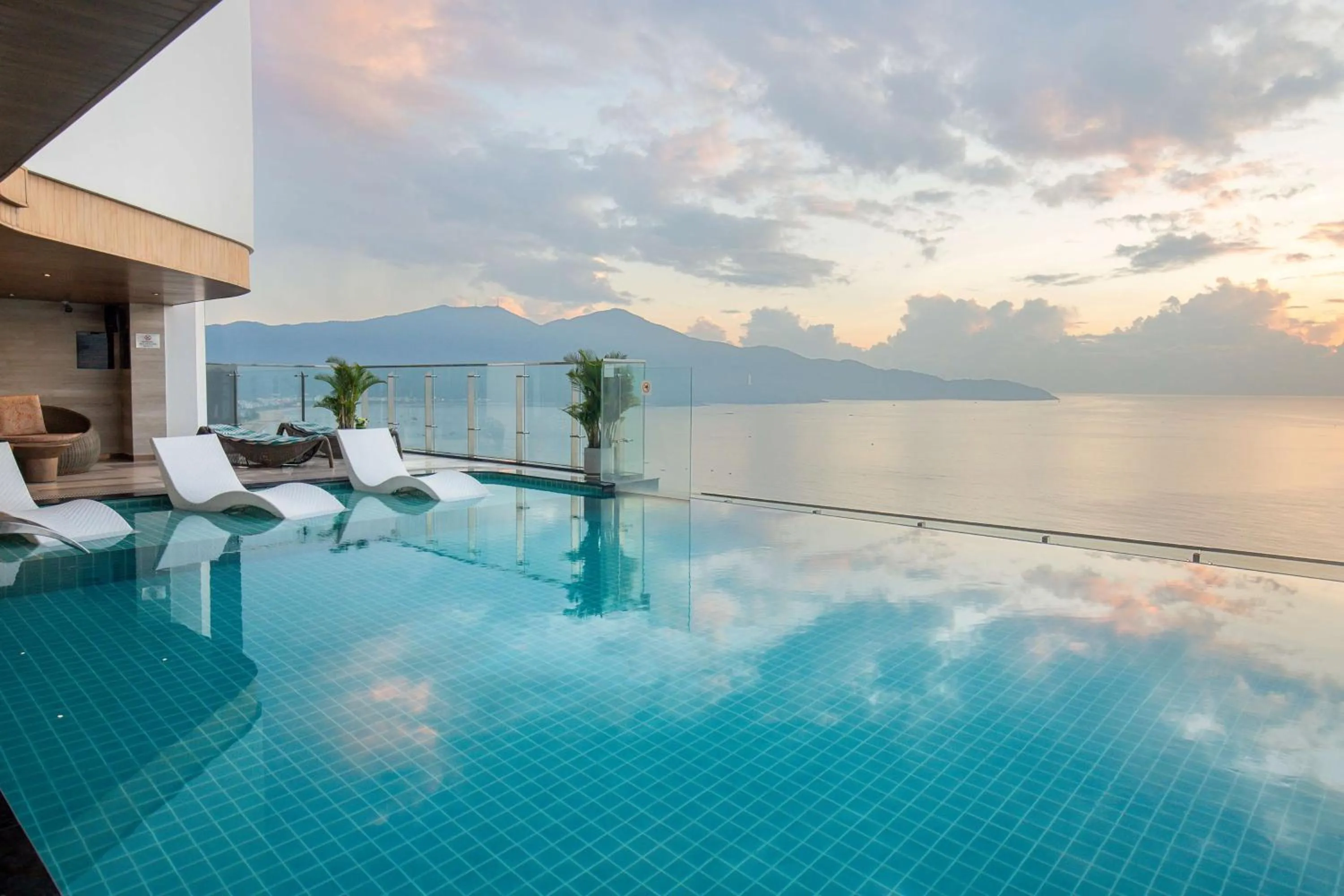 Pool view in Radisson Hotel Danang