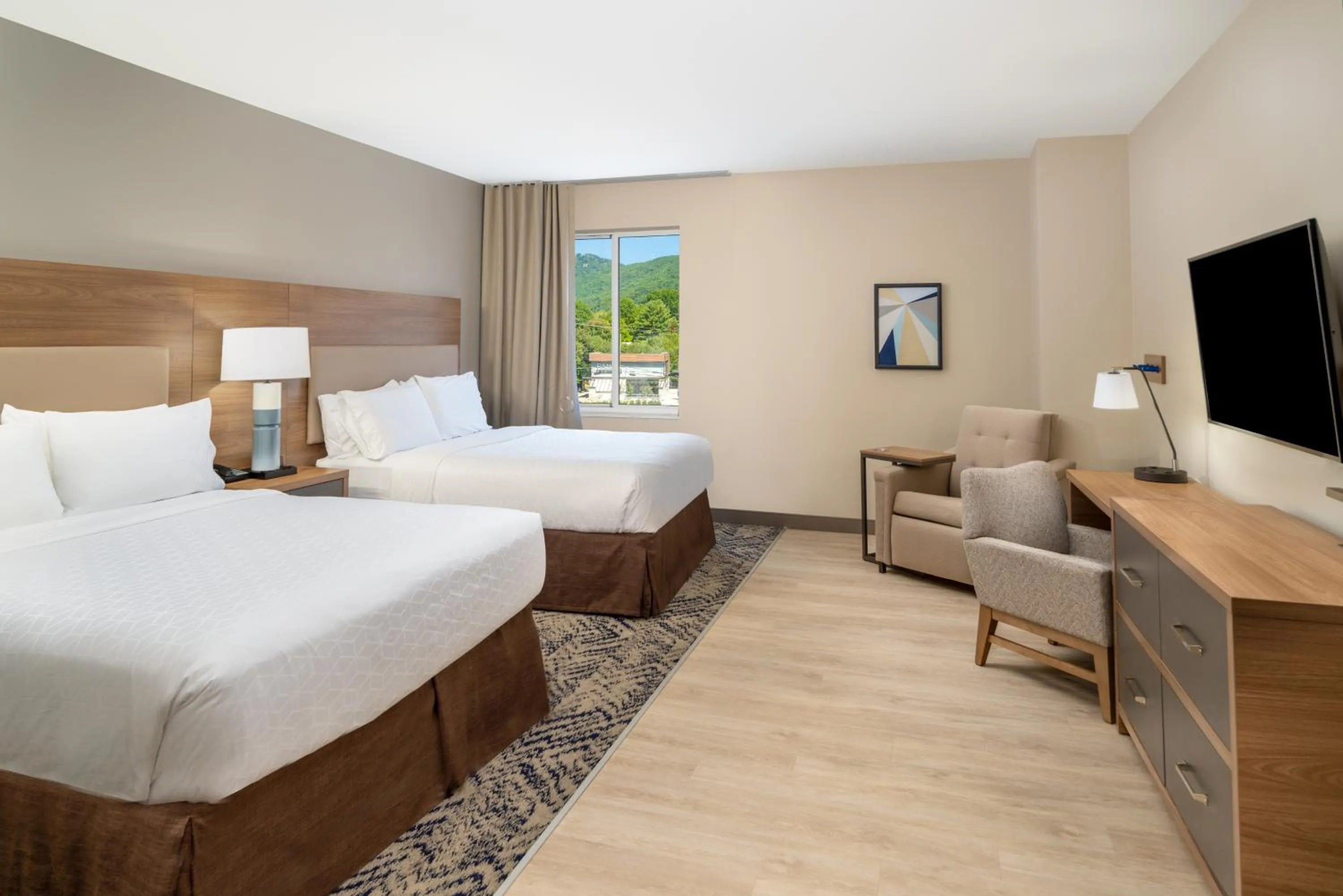 Bedroom, Bed in Candlewood Suites - Asheville Downtown by IHG