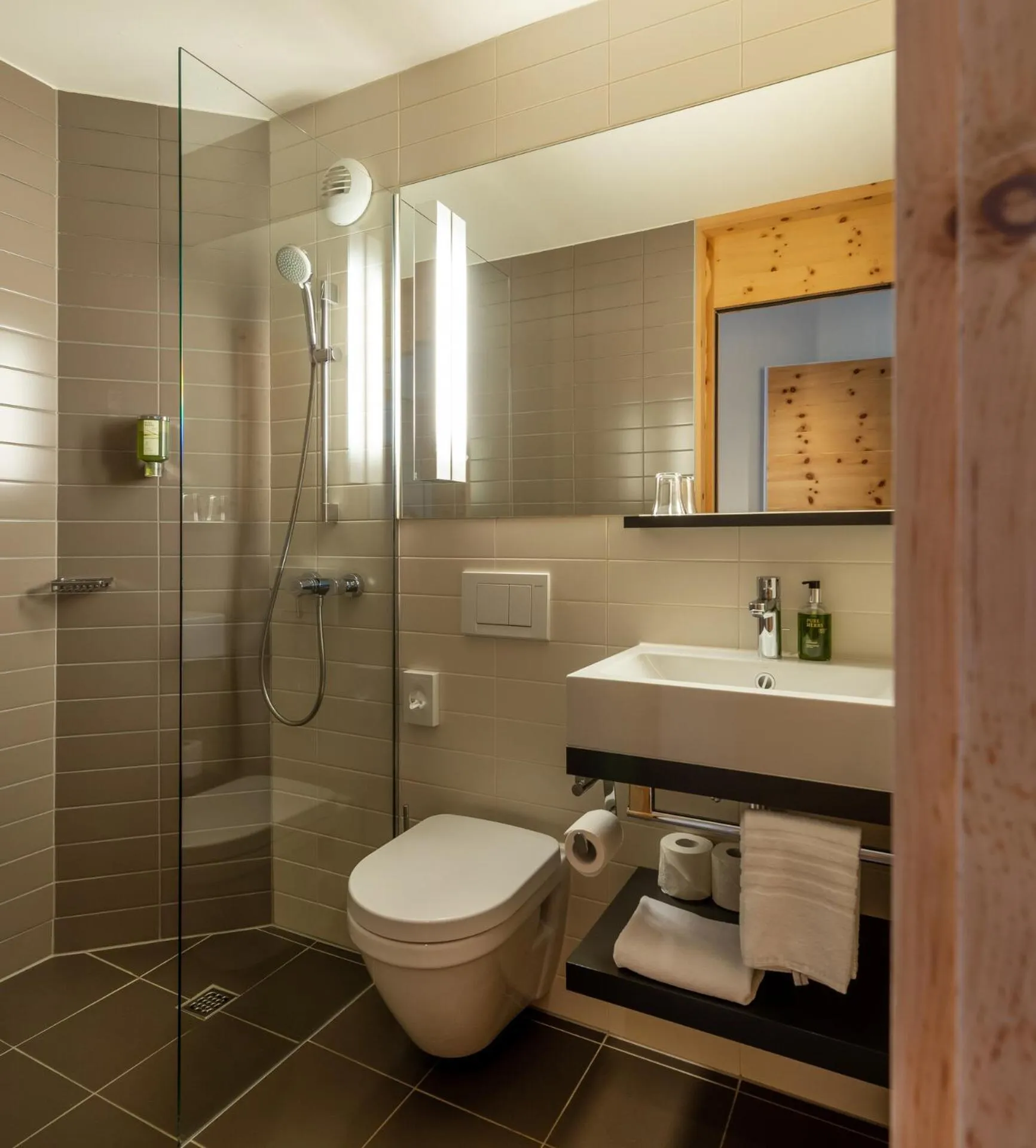 Bathroom in Hotel Schweizerhof Sils Maria, a Faern Collection Hotel