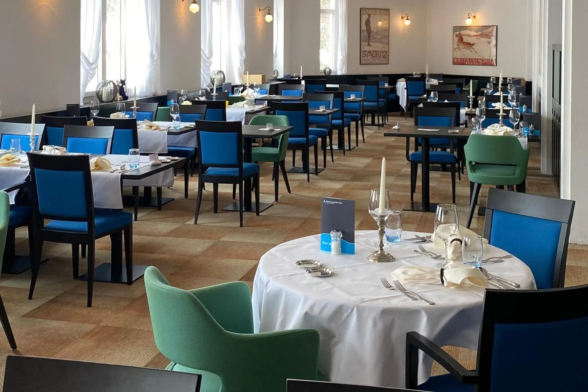 Restaurant/places to eat in Hotel Schweizerhof Sils Maria, a Faern Collection Hotel