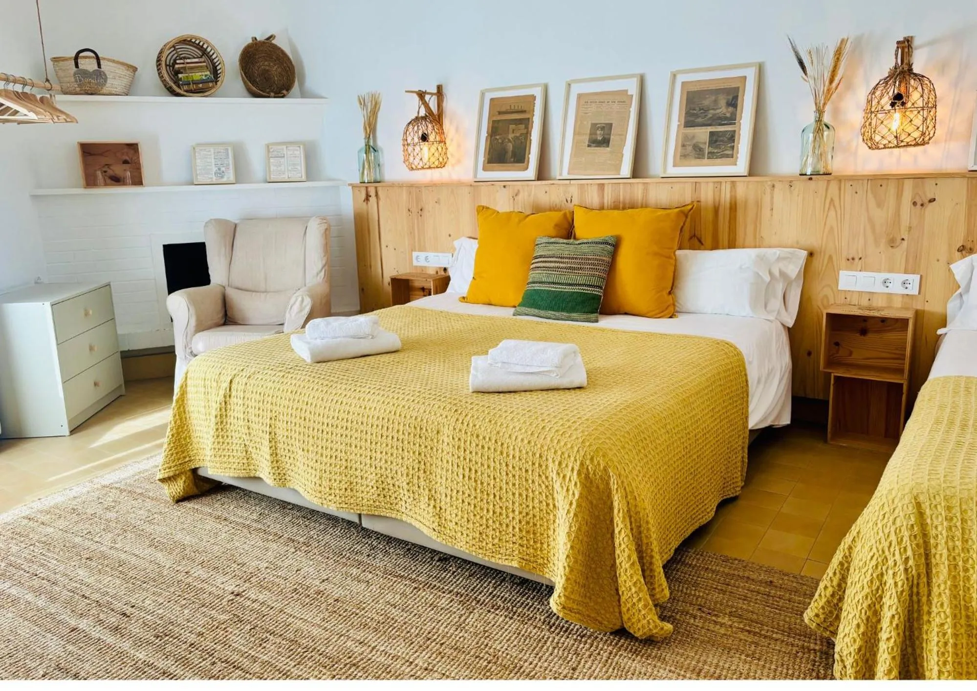 Bed in Hostal Sa Teula