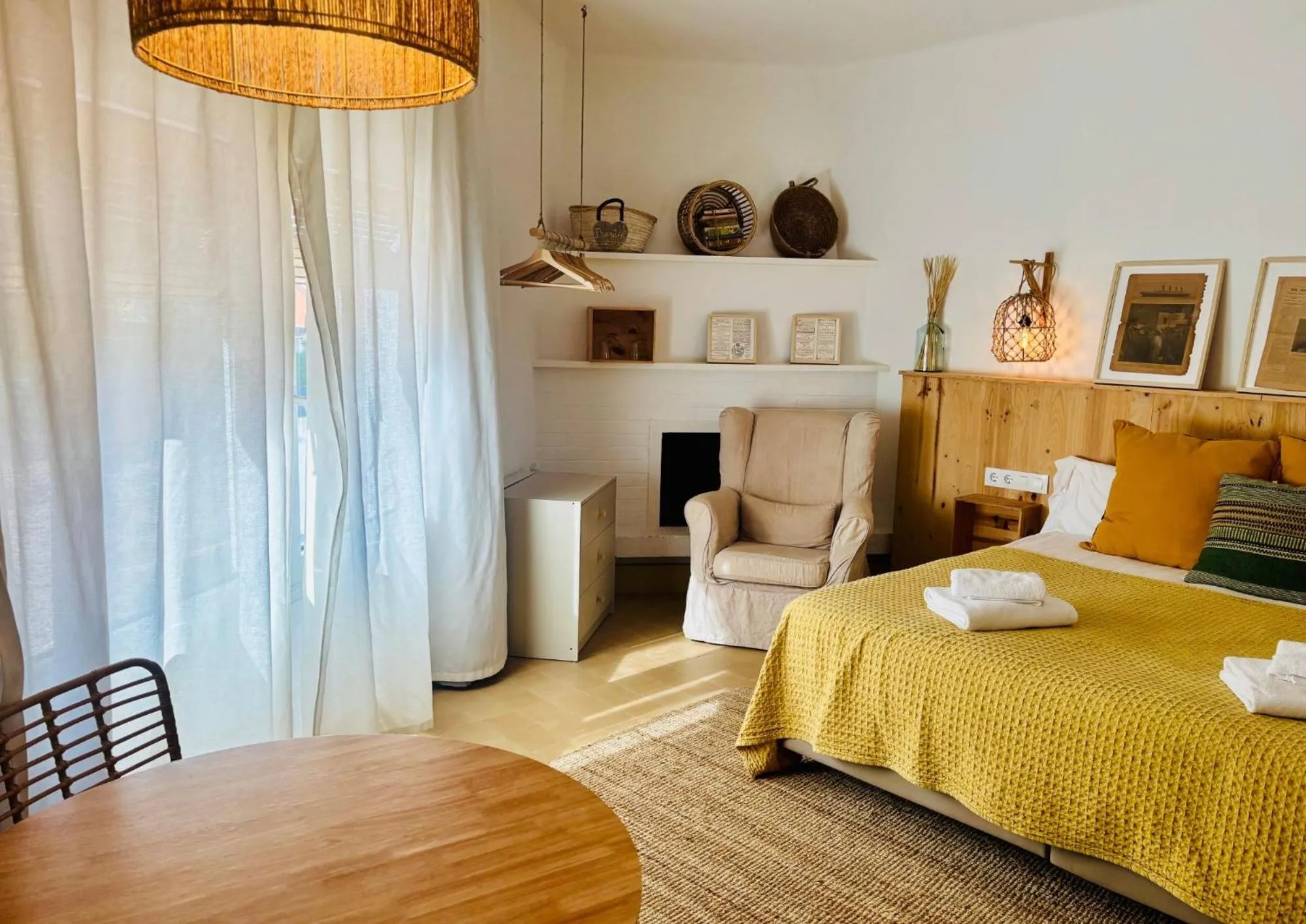 Bed in Hostal Sa Teula