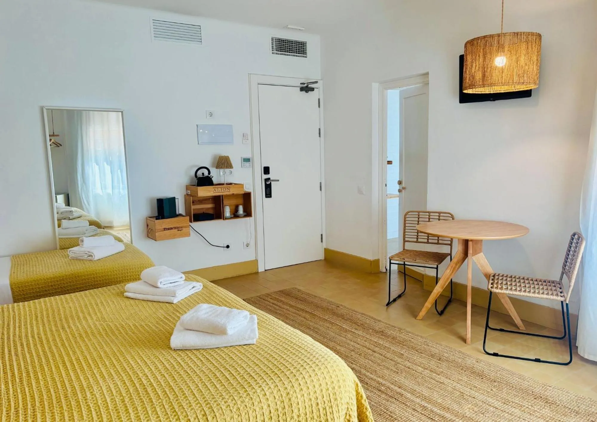 Bed in Hostal Sa Teula