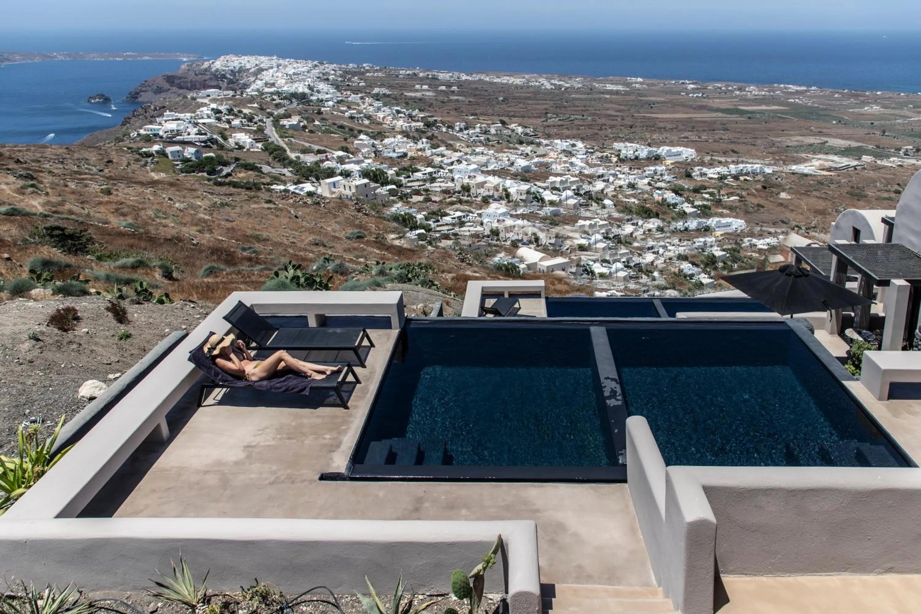 Pool view in Nimbus Santorini