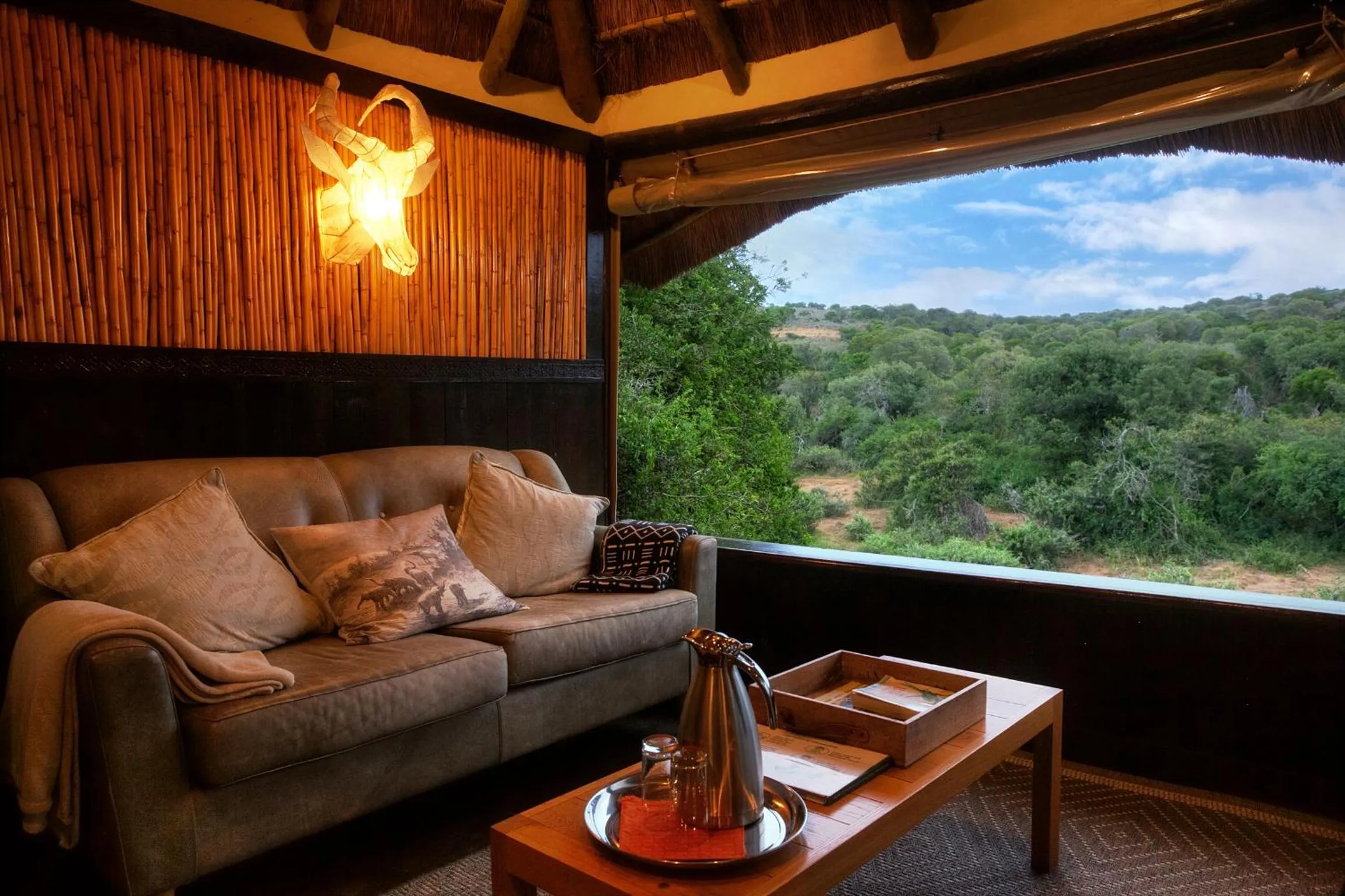 Seating area in Safari Lodge - Amakhala Game Reserve