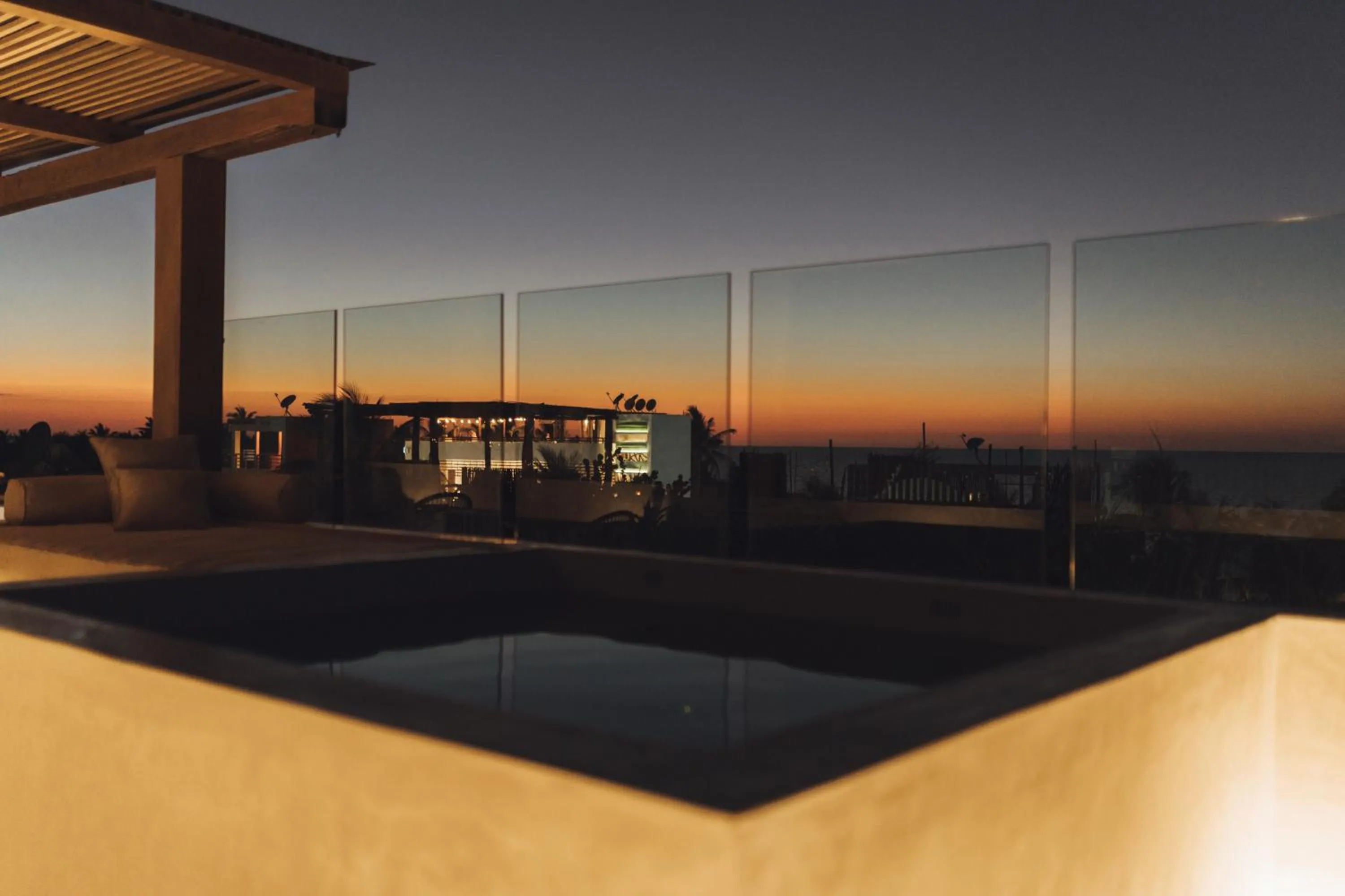 Sunset in Casa Peregrino Holbox